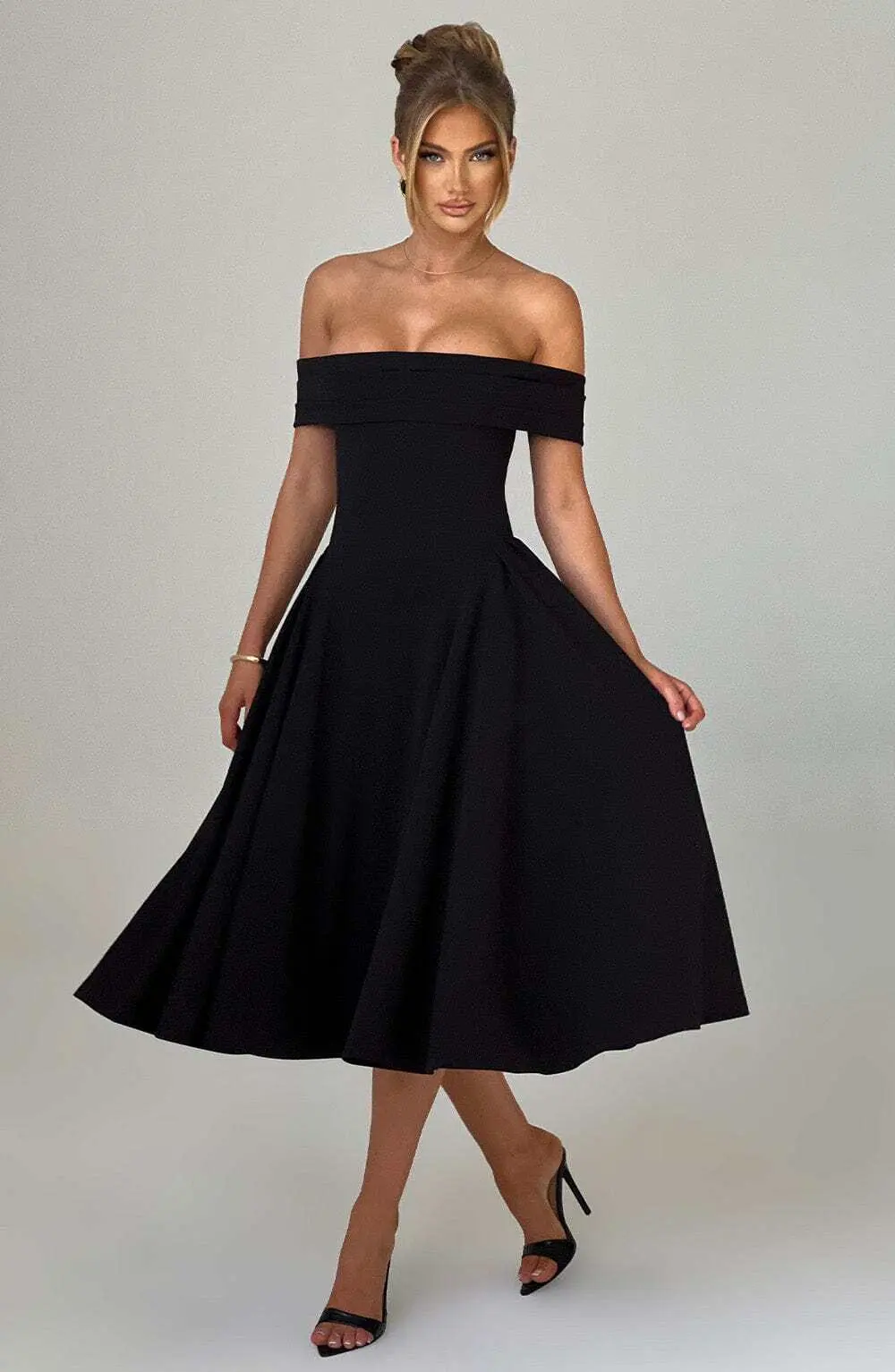Miranda Midi Dress - Black - Image 12