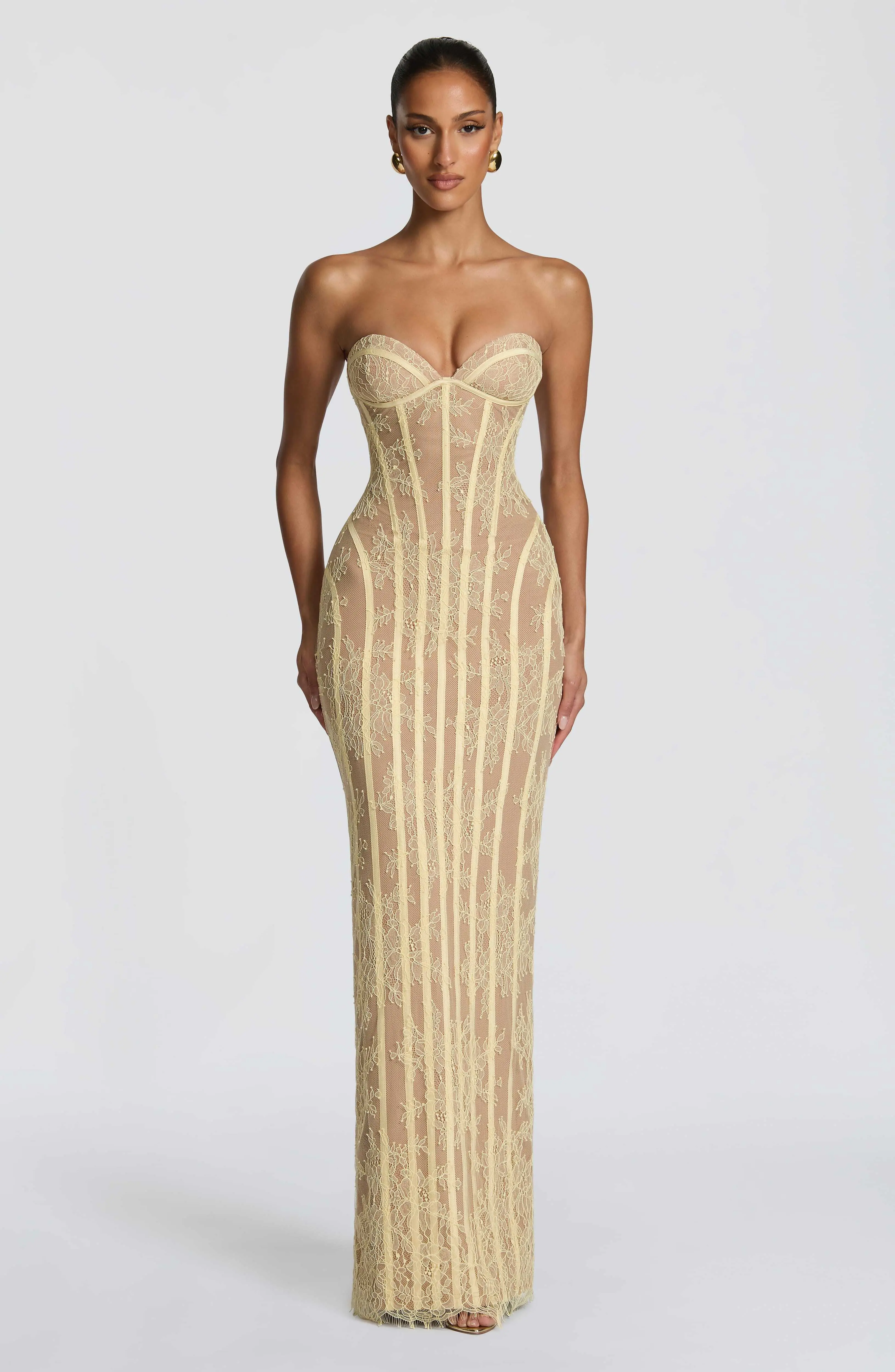 Sian Maxi Dress - Lemon - Image 7
