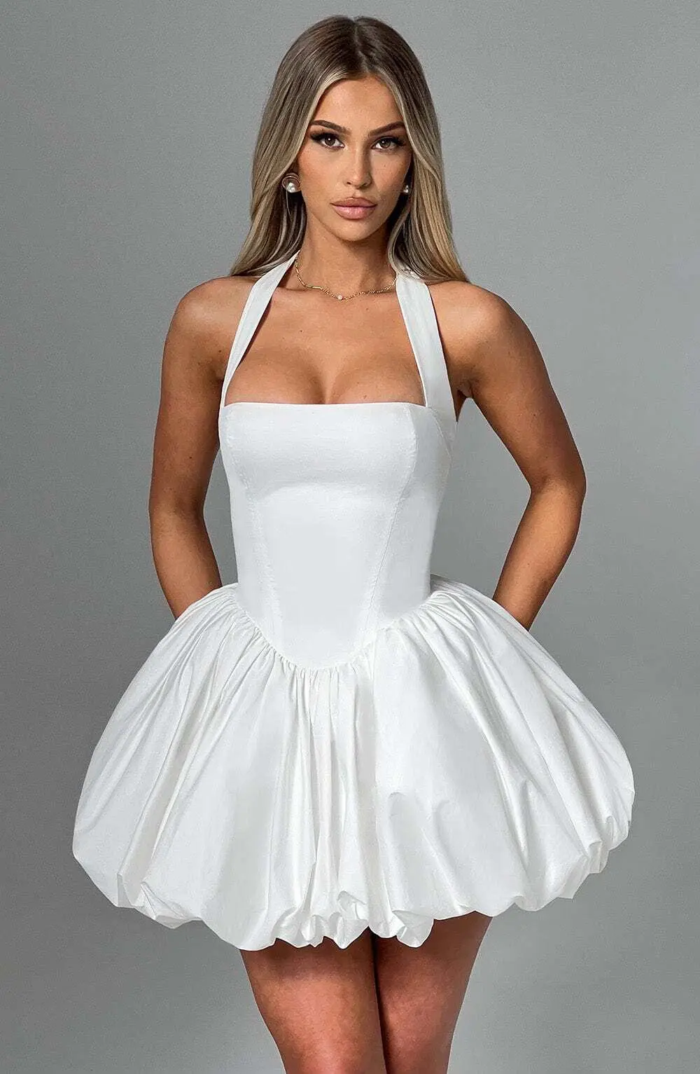Maricia Mini Dress - Ivory - Image 12
