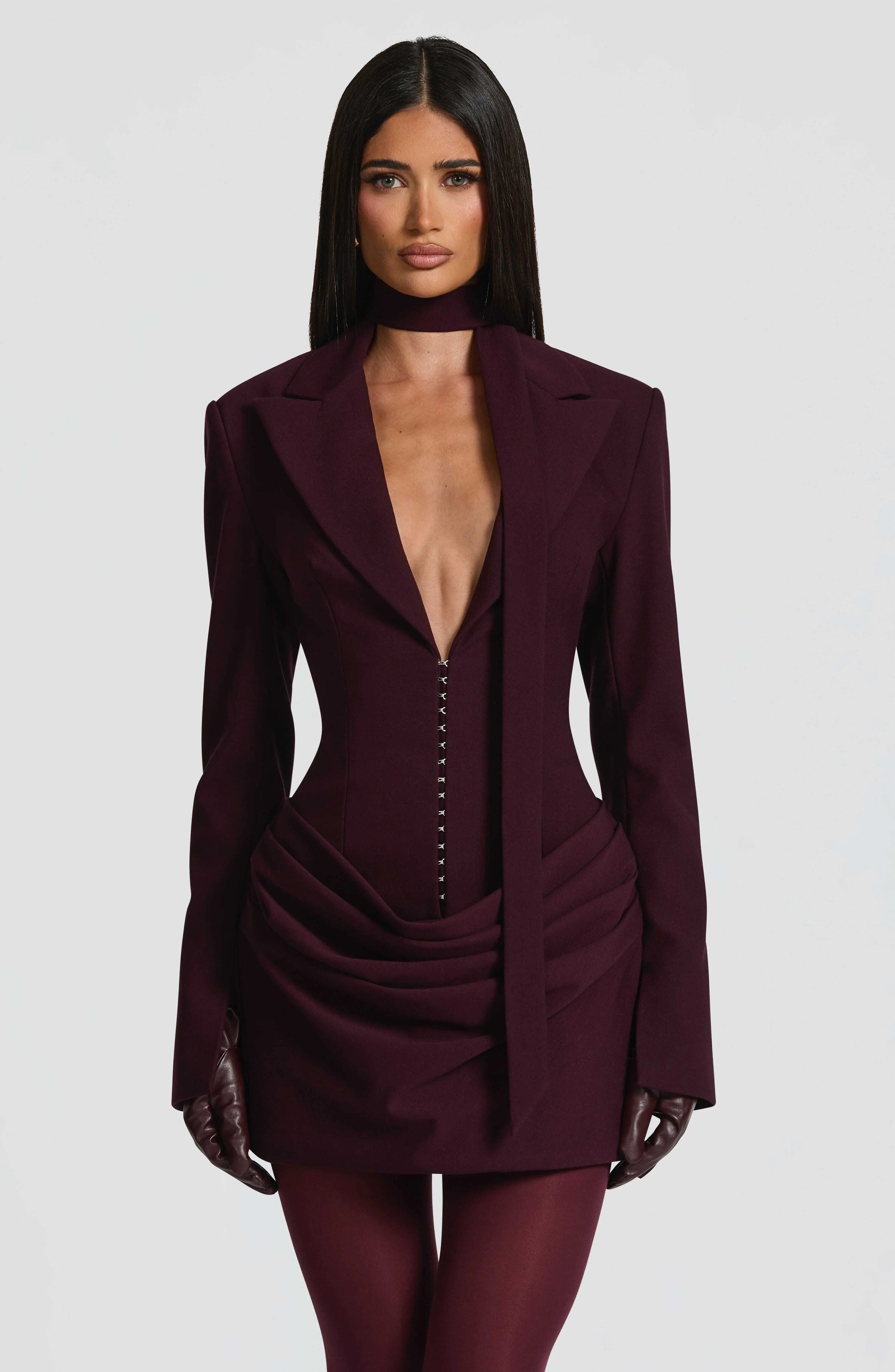 Susie Mini Dress - Plum - Image 5