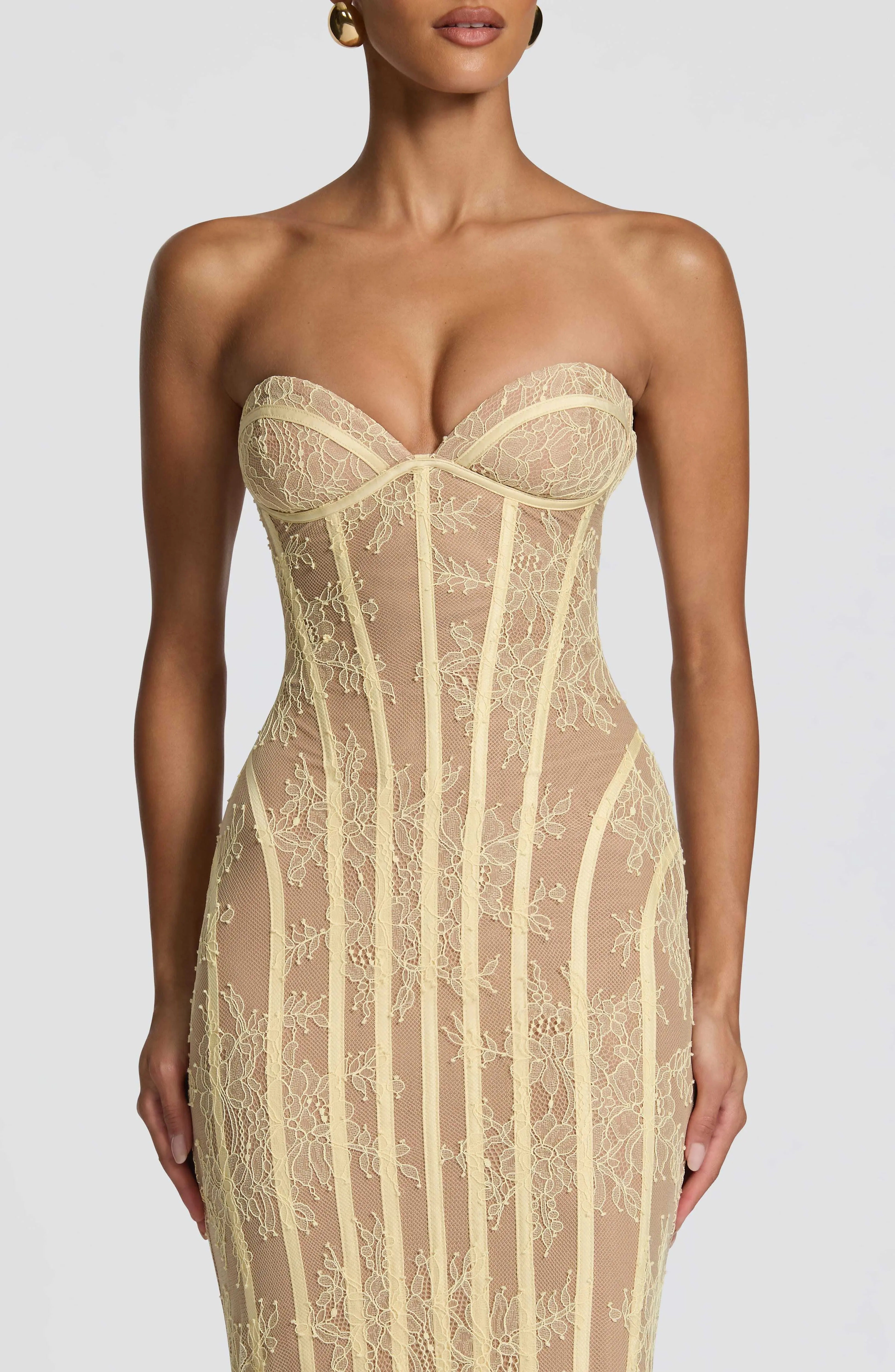 Sian Maxi Dress - Lemon - Image 5