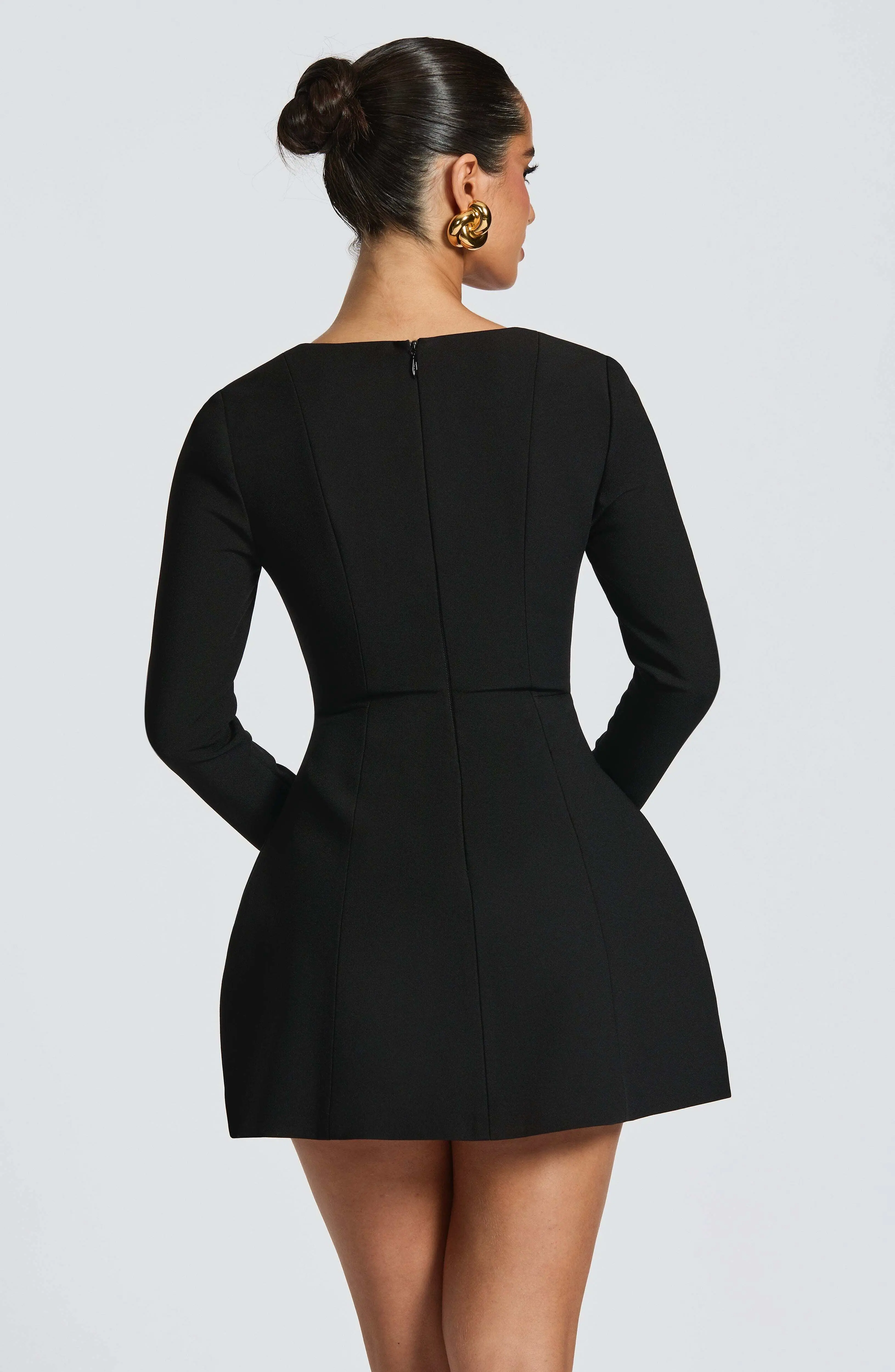 Regina Mini Dress - Black - Image 3