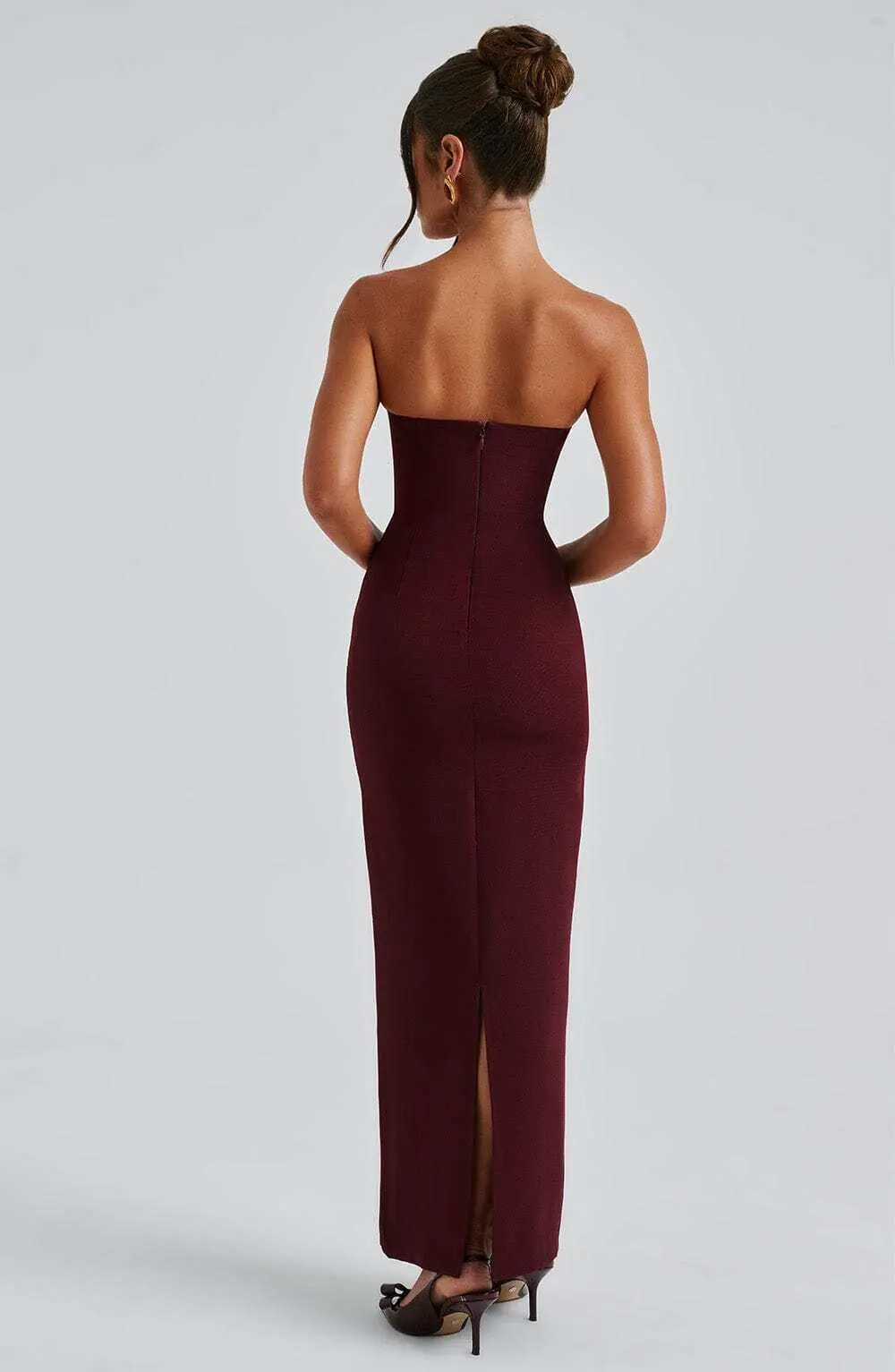 Yulia Maxi Dress - Cherry Lacquer - Image 4