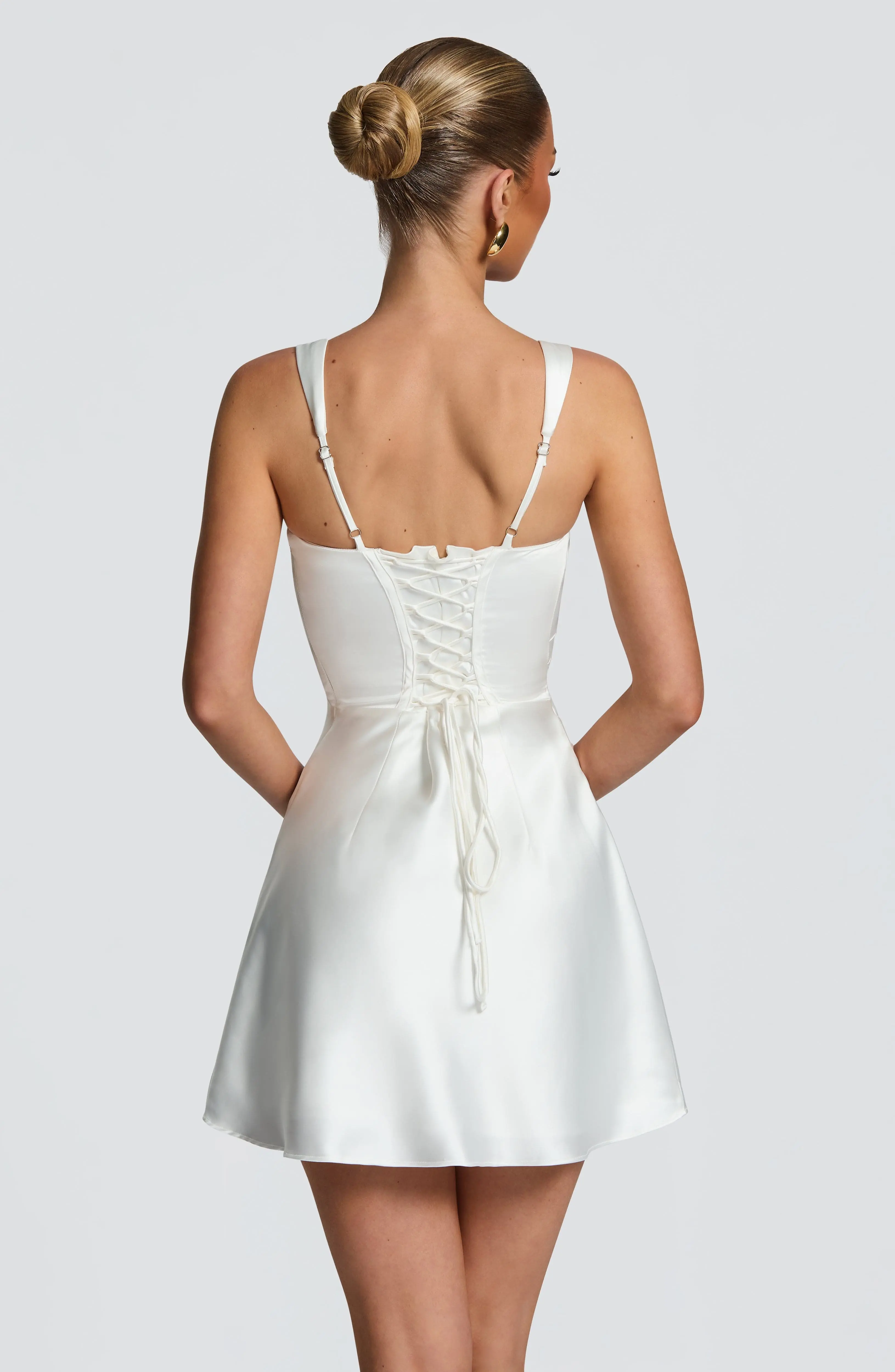 Calanthe Mini Dress - Ivory - Image 3