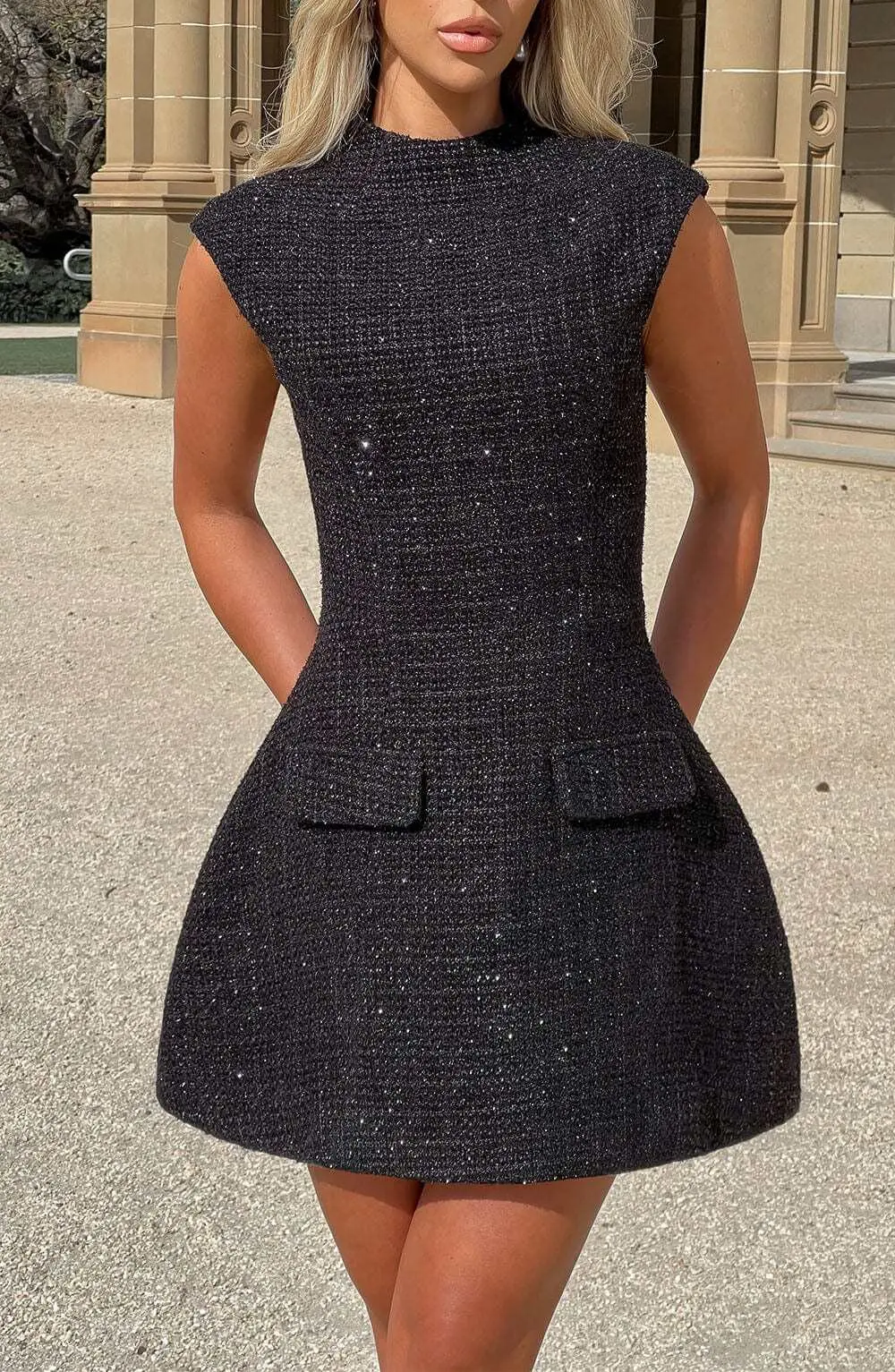 Blake Mini Dress - Black - Image 10