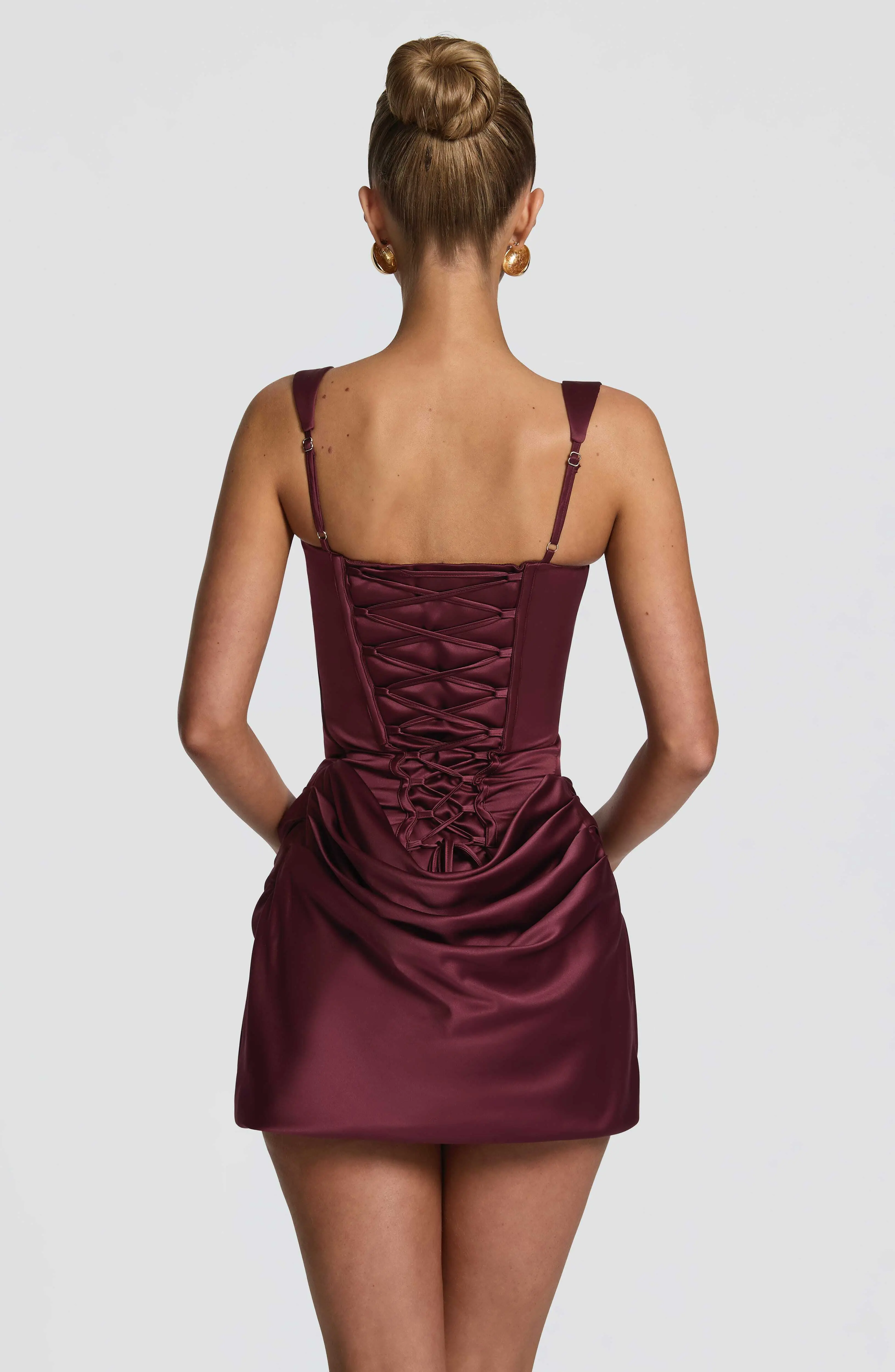 Imogen Mini Dress - Cherry Lacquer - Image 2