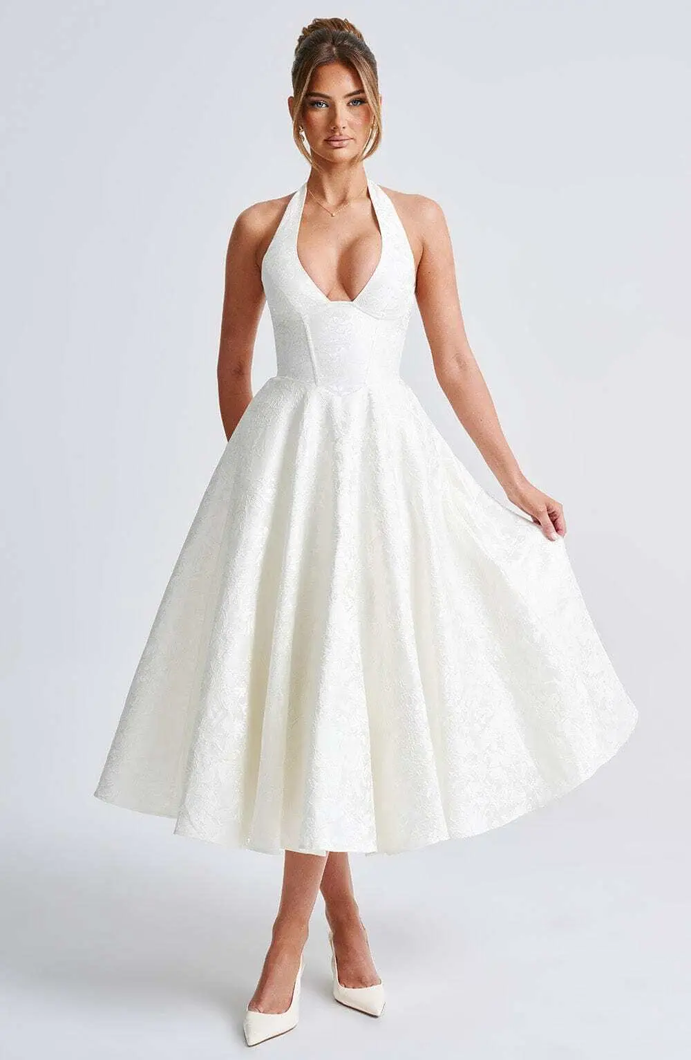 Effie Midi Dress - Ivory - Image 15