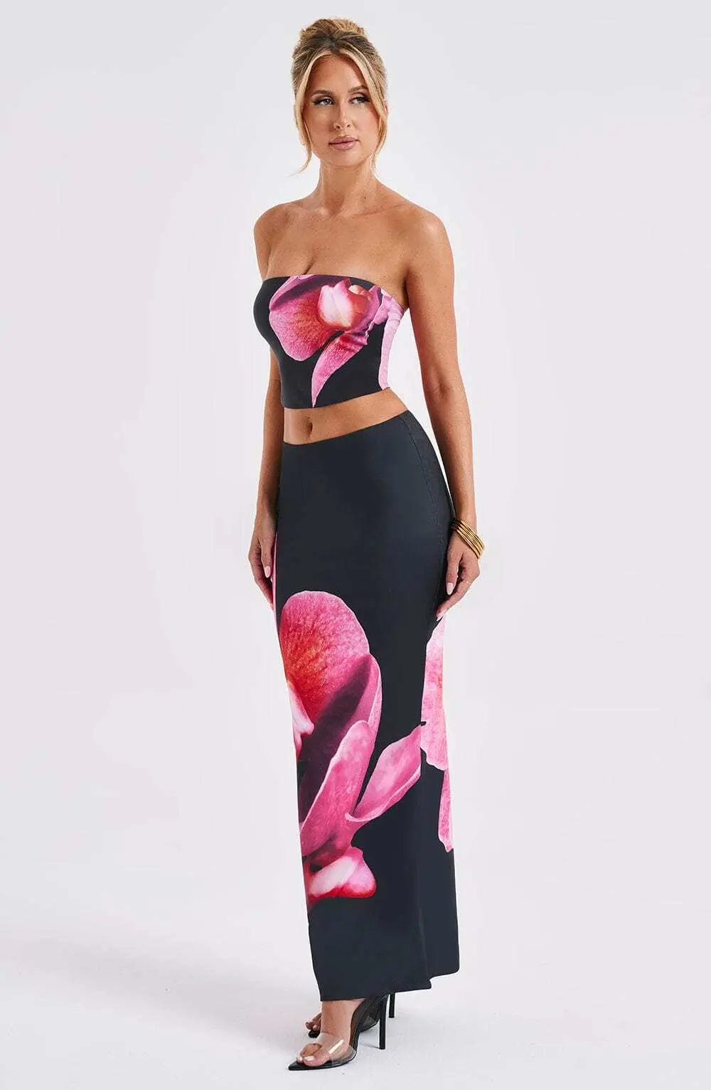 Allegra Maxi Skirt - Black Floral Print - Image 5