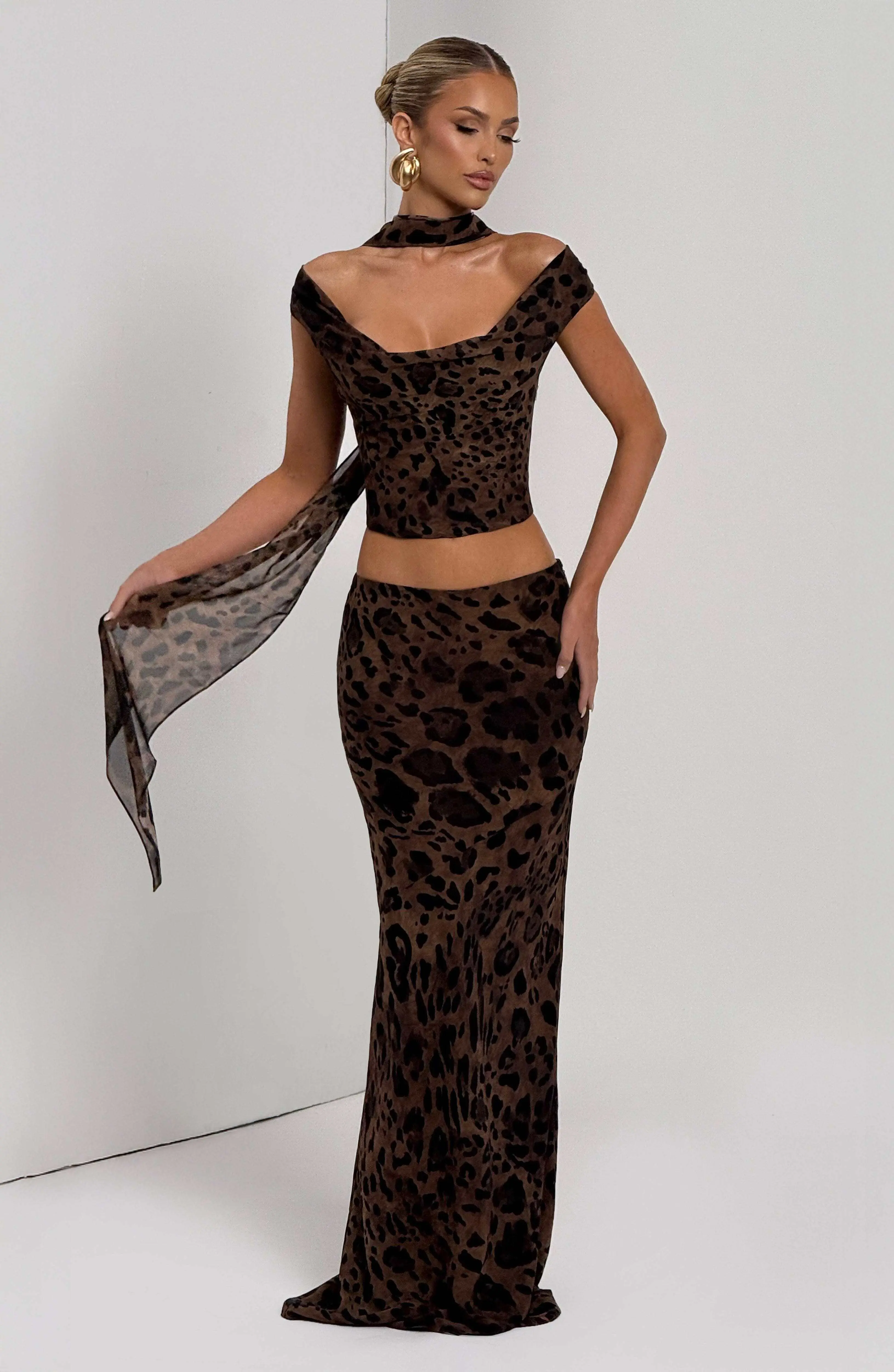 Freda Scarf - Leopard Print - Image 3