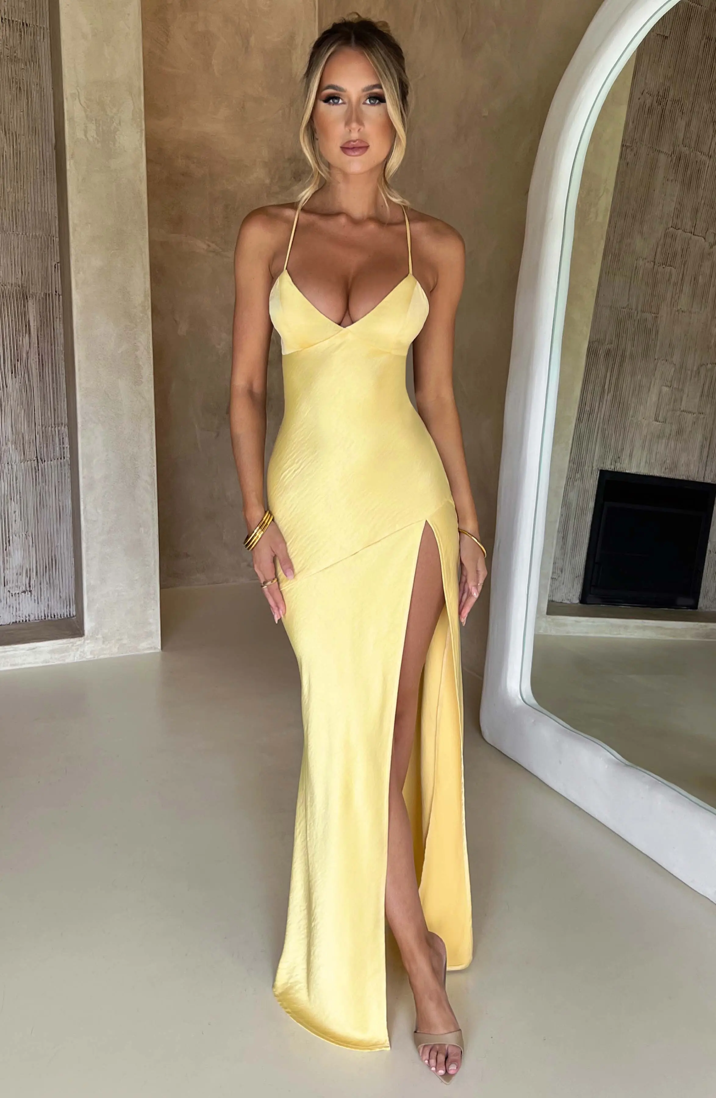 Isobel Maxi Dress - Lemon - Image 3