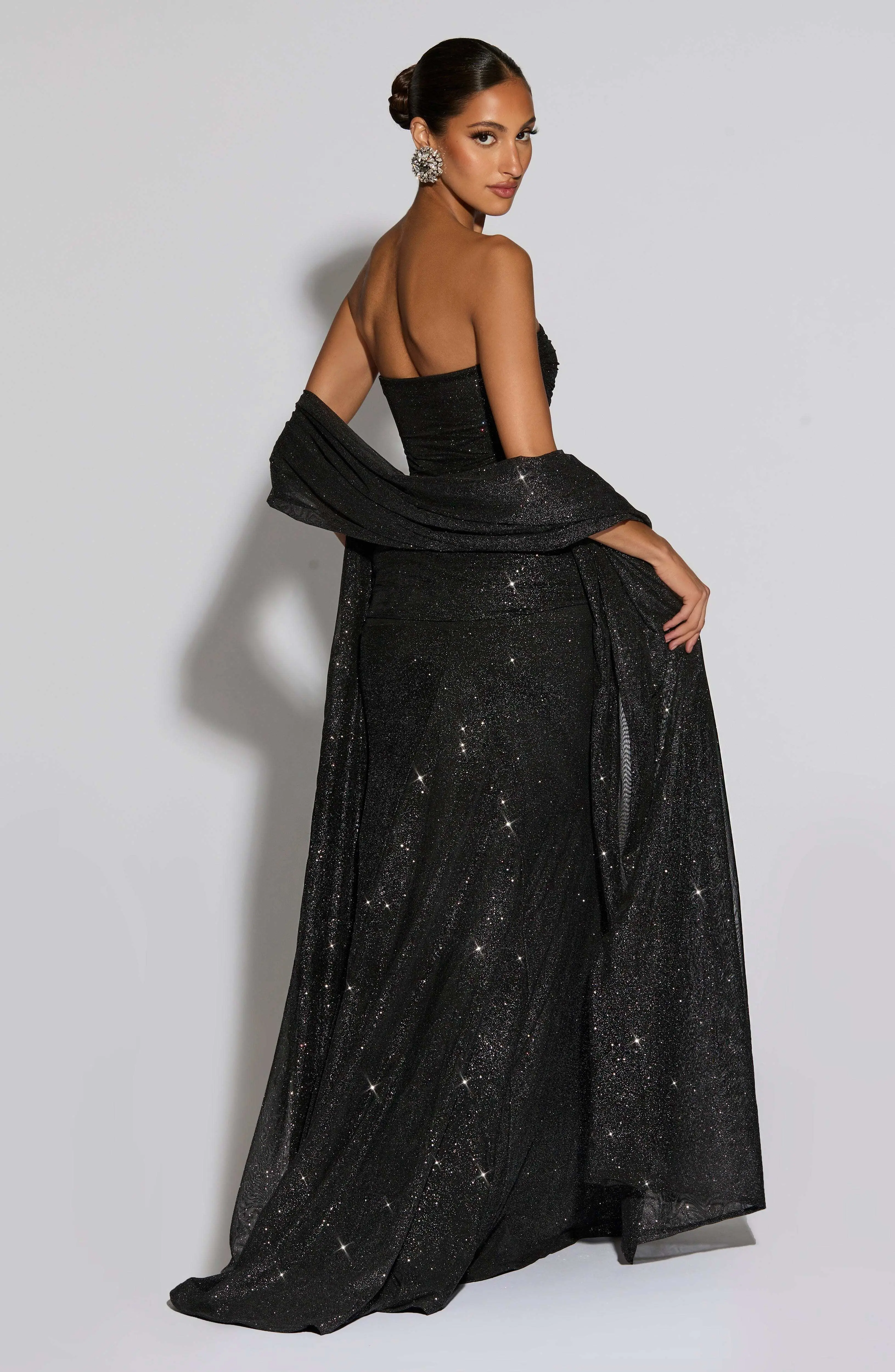 Paula Maxi Dress - Black Sparkle - Image 5