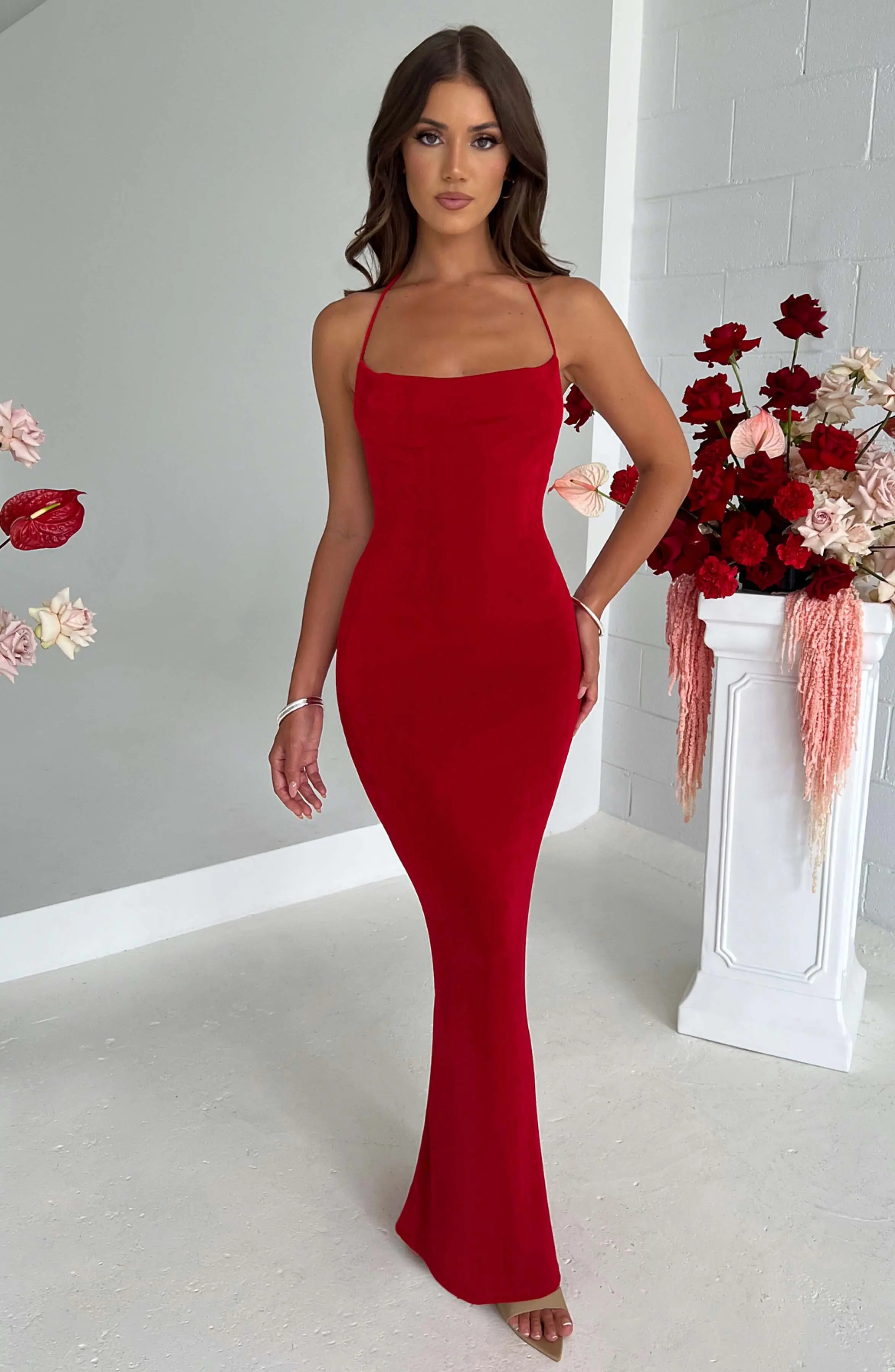 Talisa Maxi Dress - Red - Image 2