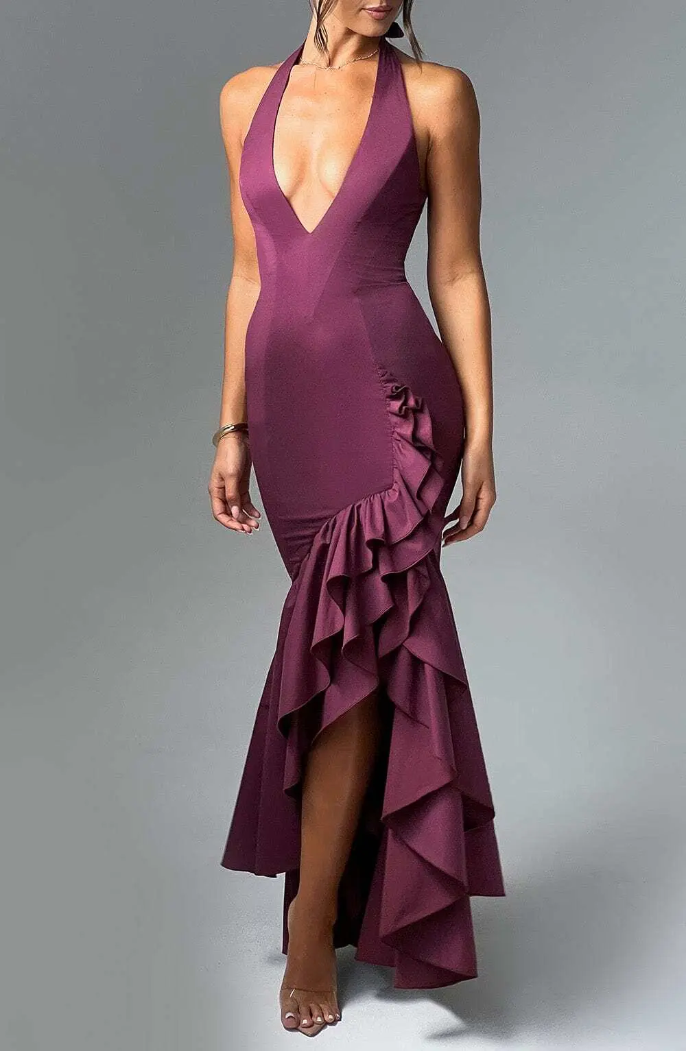 Veronique Maxi Dress - Cherry Lacquer - Image 5