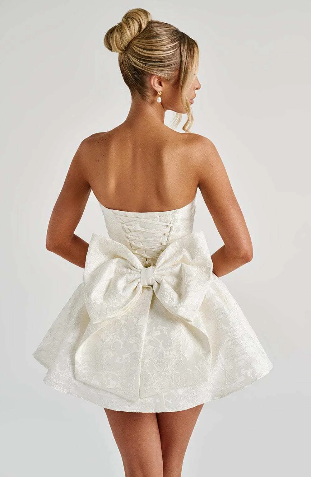 Salome Mini Dress - Ivory - Image 2