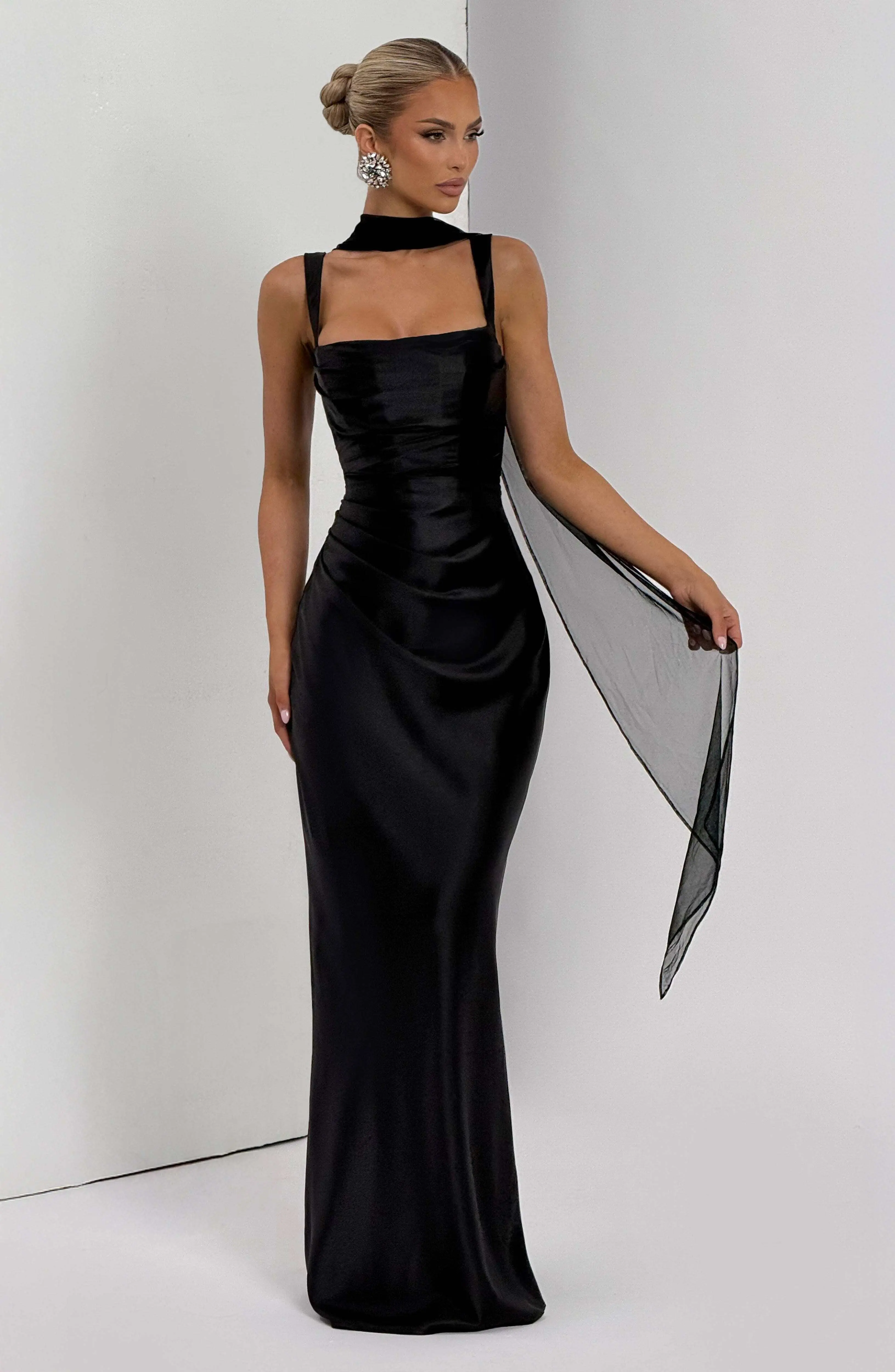 Calanthe Maxi Dress - Black - Image 6