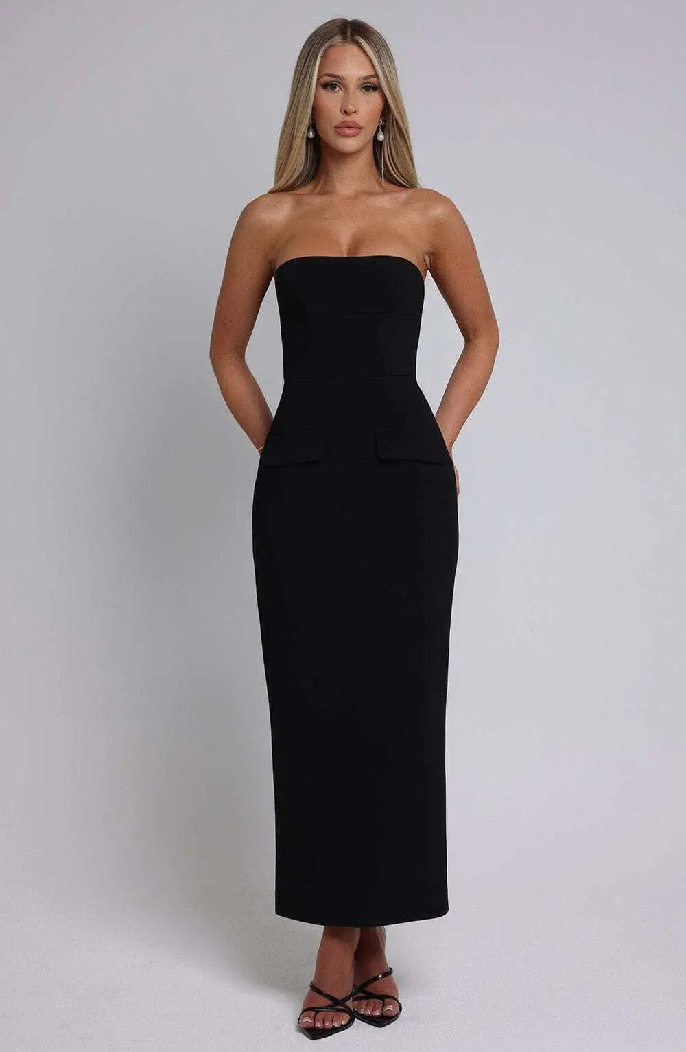 Roxanne Midaxi Dress - Black - Image 9