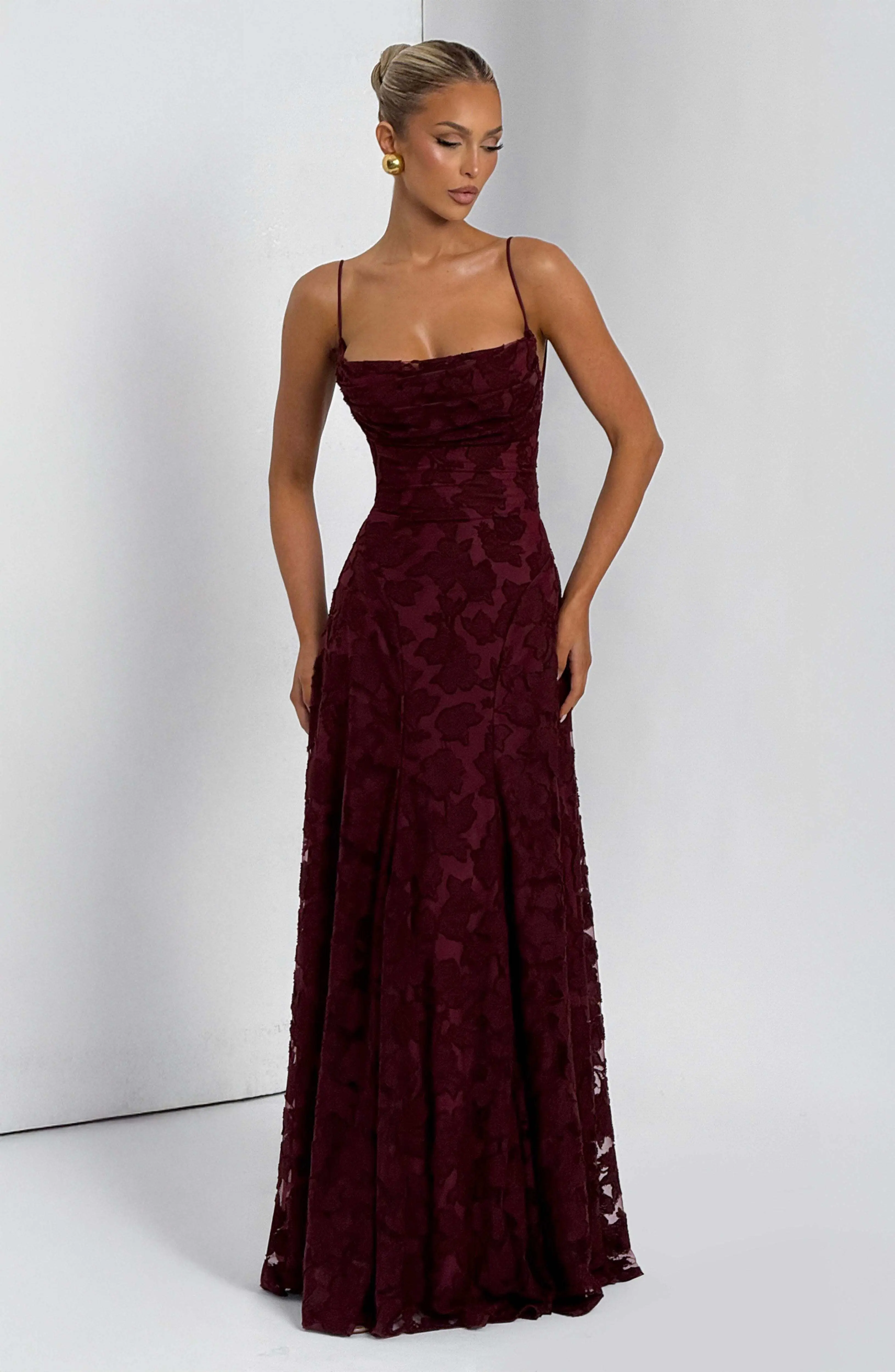 Francis Maxi Dress - Cherry Lacquer - Image 7