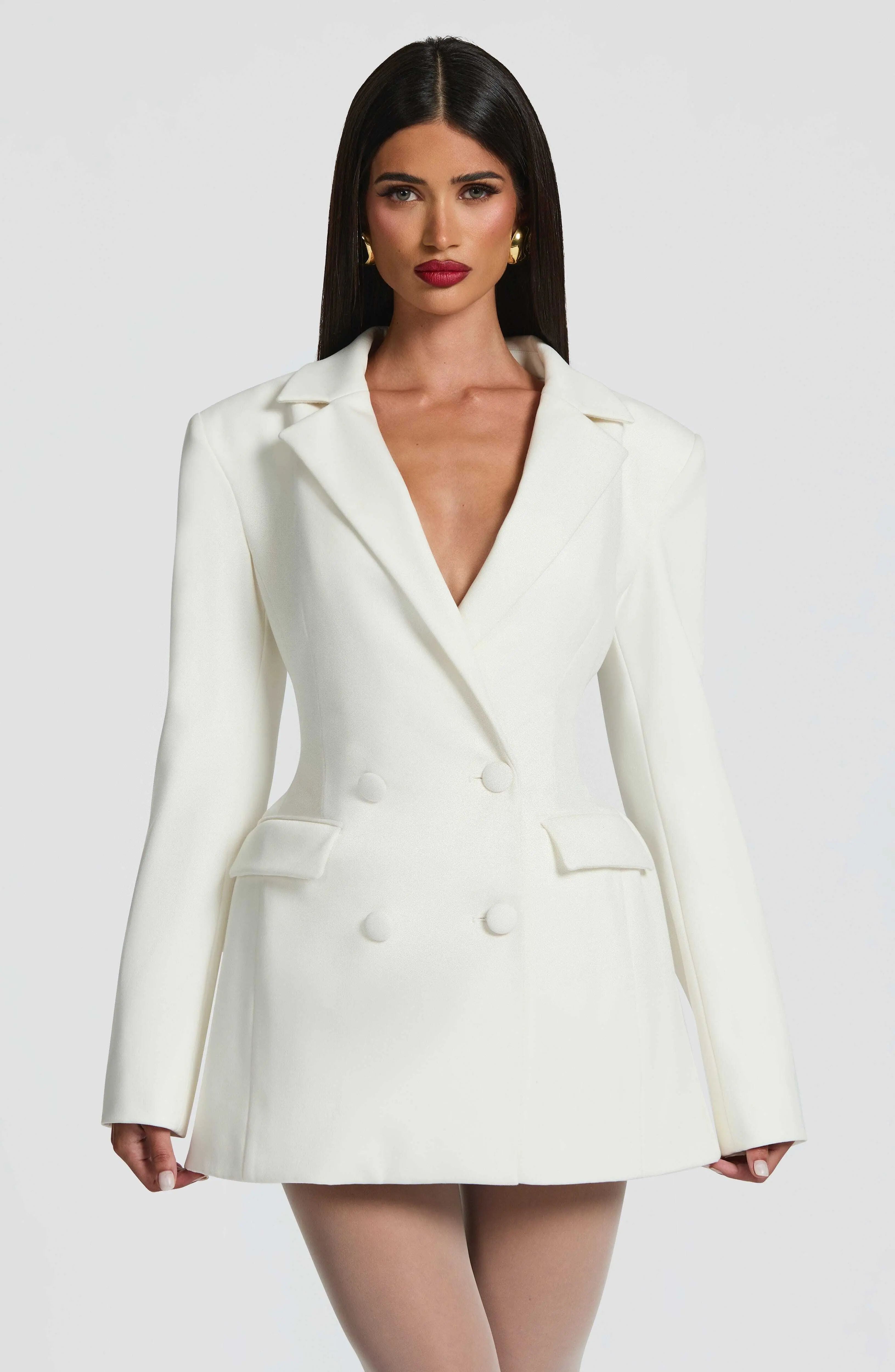 Elvira Mini Dress - Ivory - Image 7