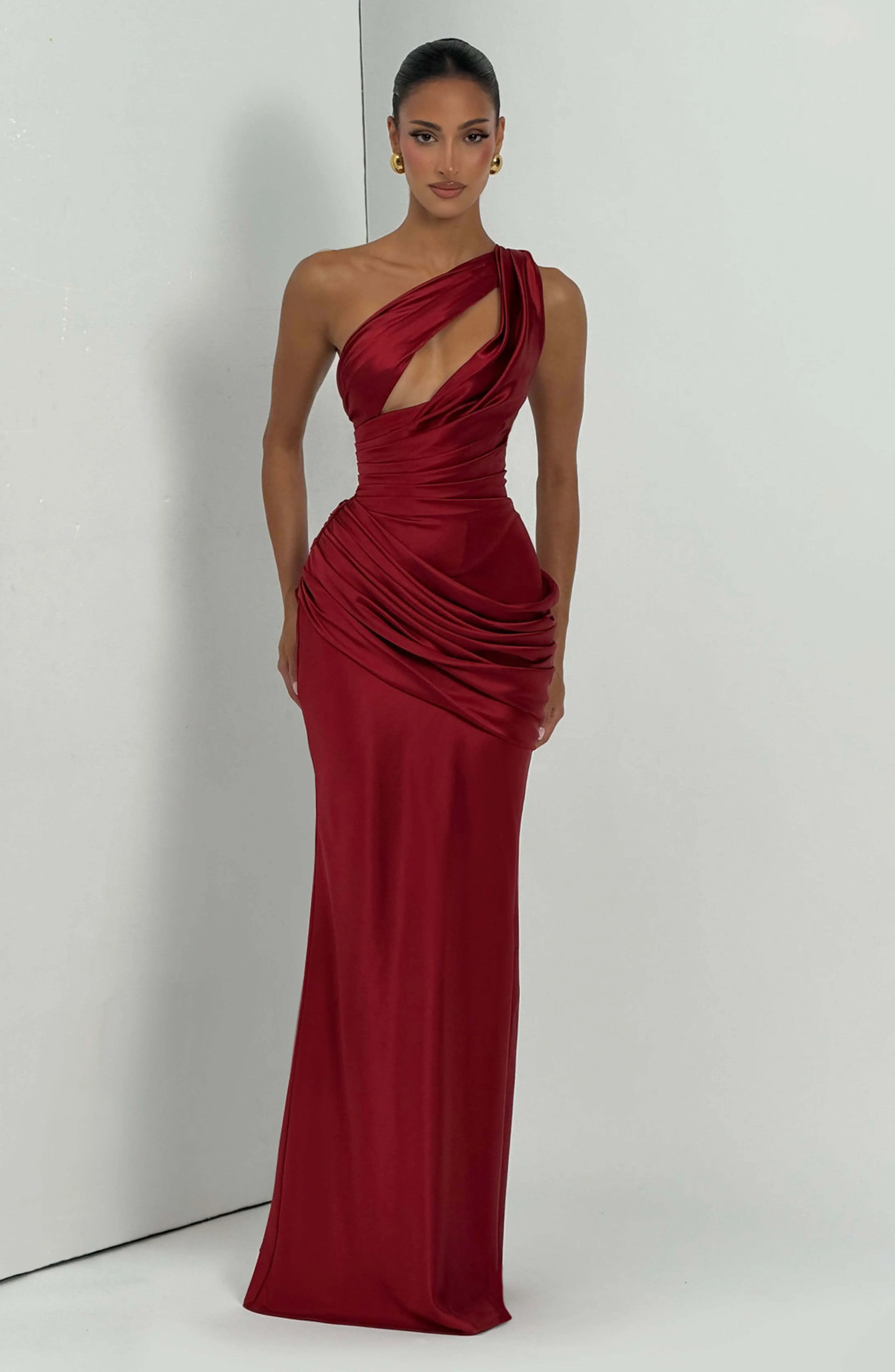 Emina Maxi Dress - Deep Red - Image 6