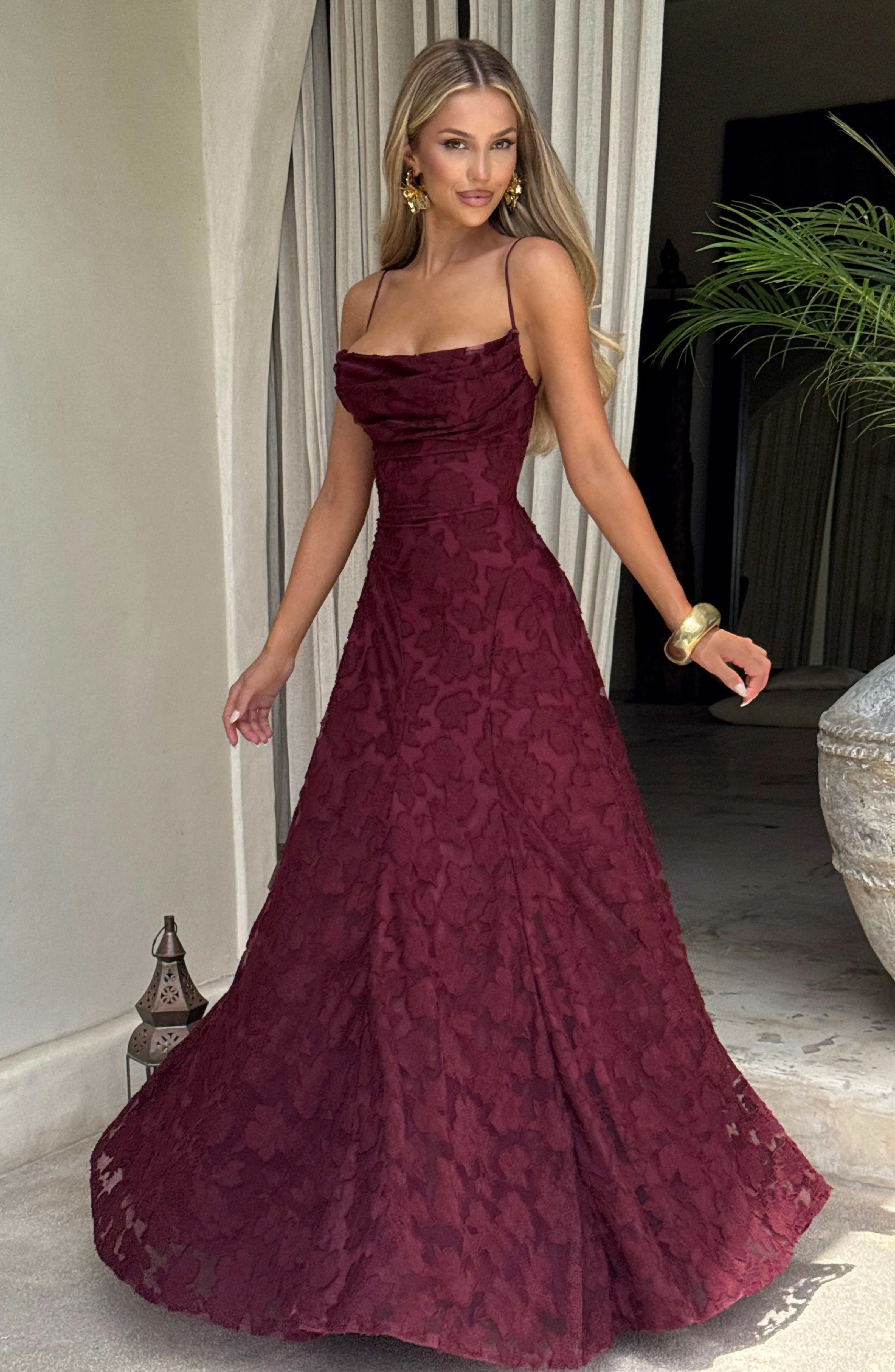 Francis Maxi Dress - Cherry Lacquer - Image 2