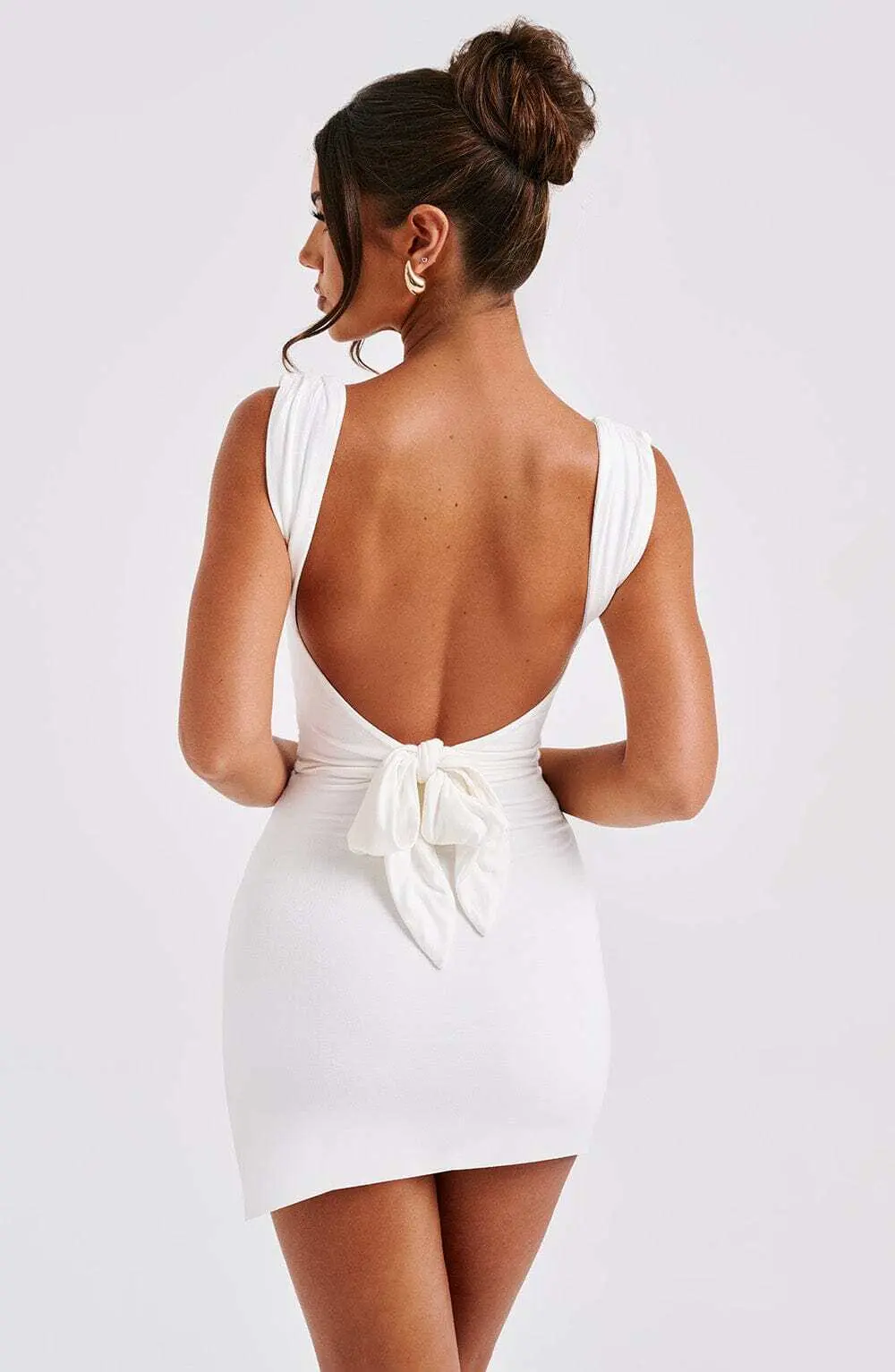 Ria Mini Dress - Ivory - Image 4