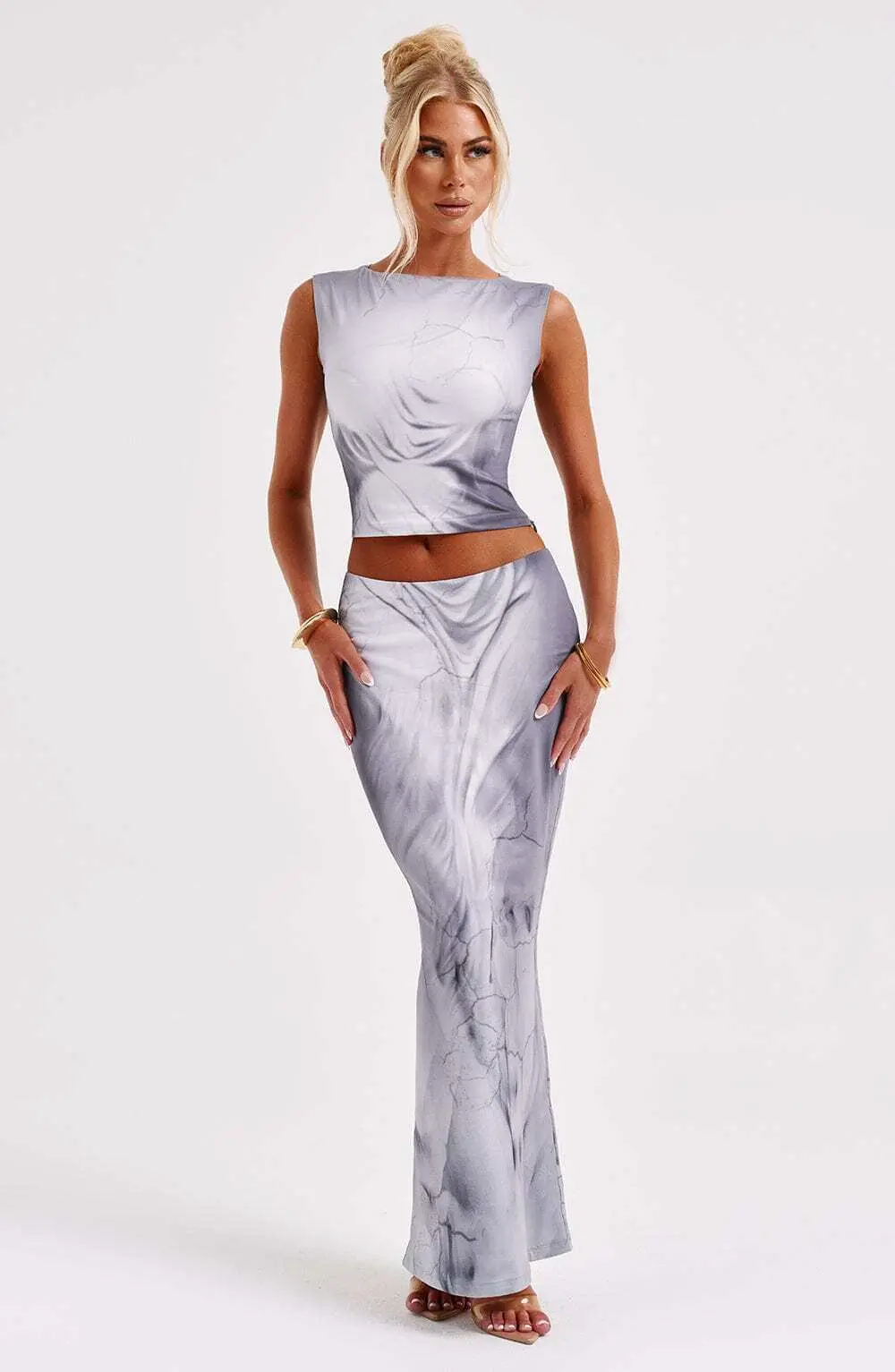 Charmayne Top - Grey Body Print - Image 7