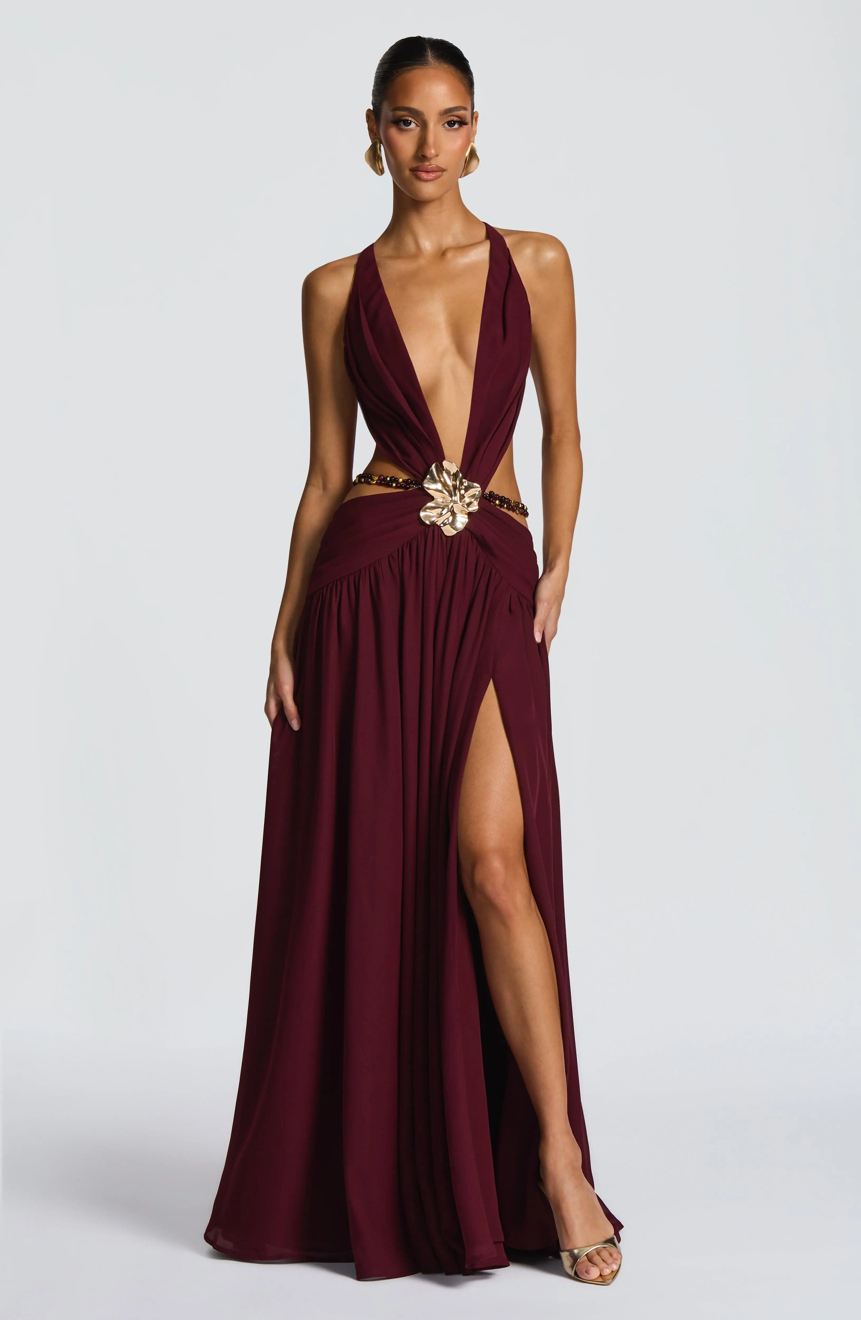 Indianna Maxi Dress - Cherry Lacquer - Image 2
