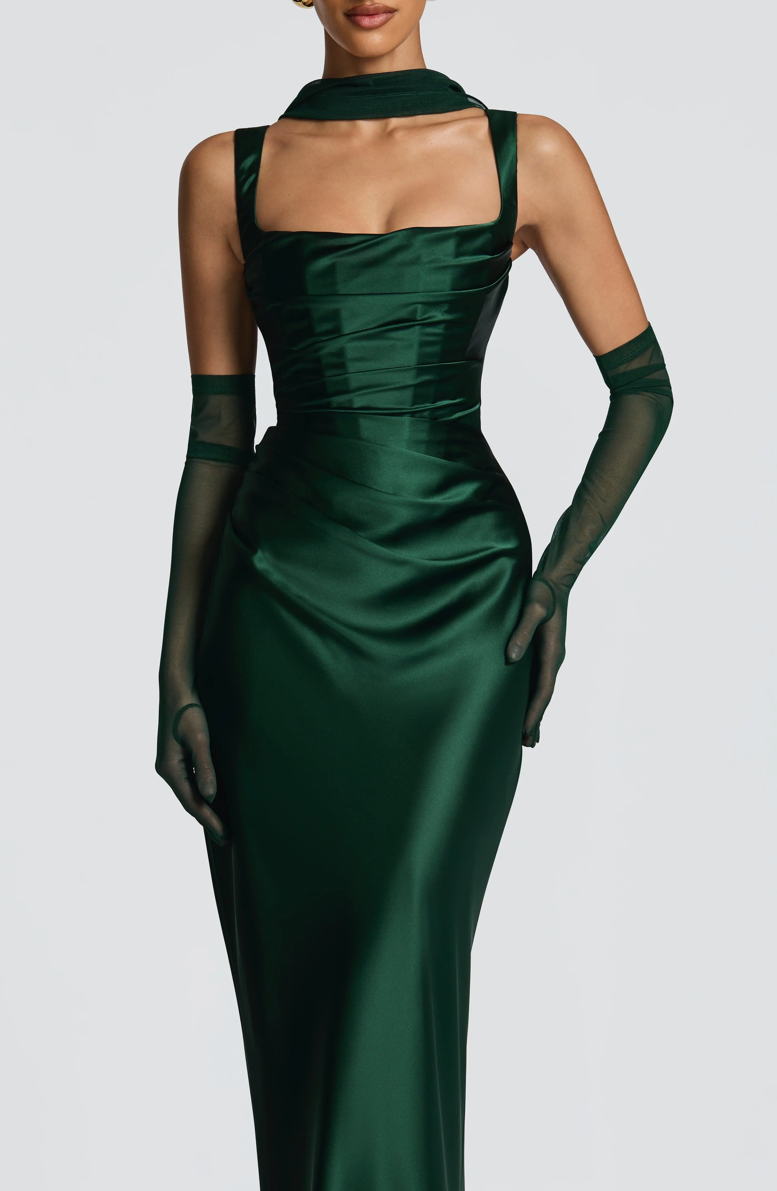 Calanthe Maxi Dress - Emerald - Image 13