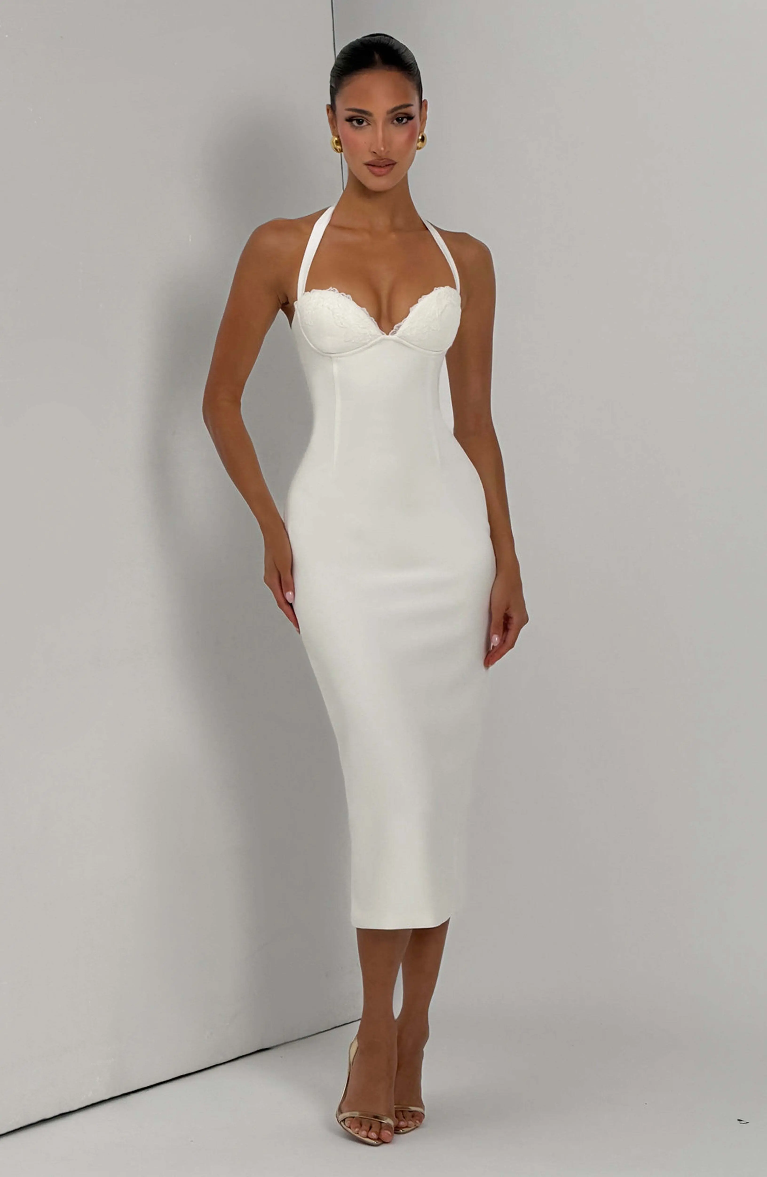 Cassia Midi Dress - Ivory - Image 6
