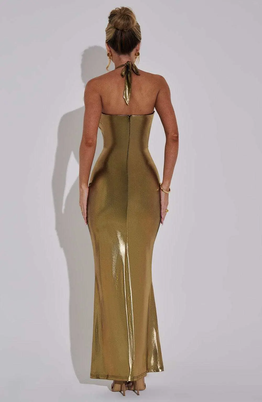 Chrishelle Maxi Dress - Gold - Image 4