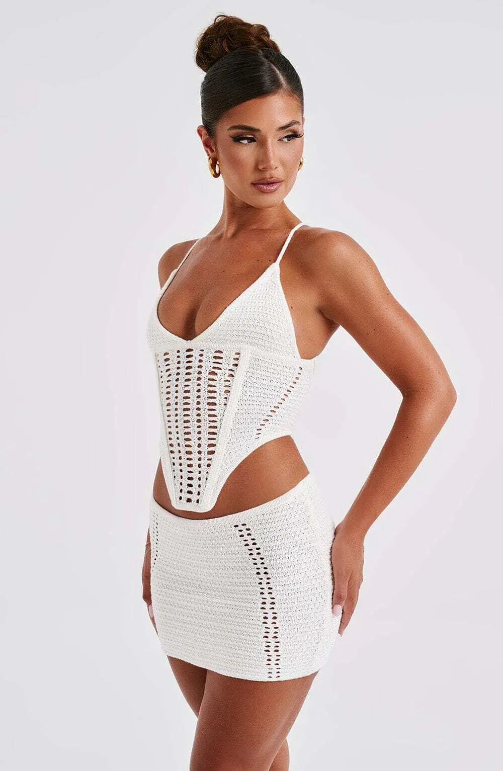 Selma Mini Skirt - White - Image 3