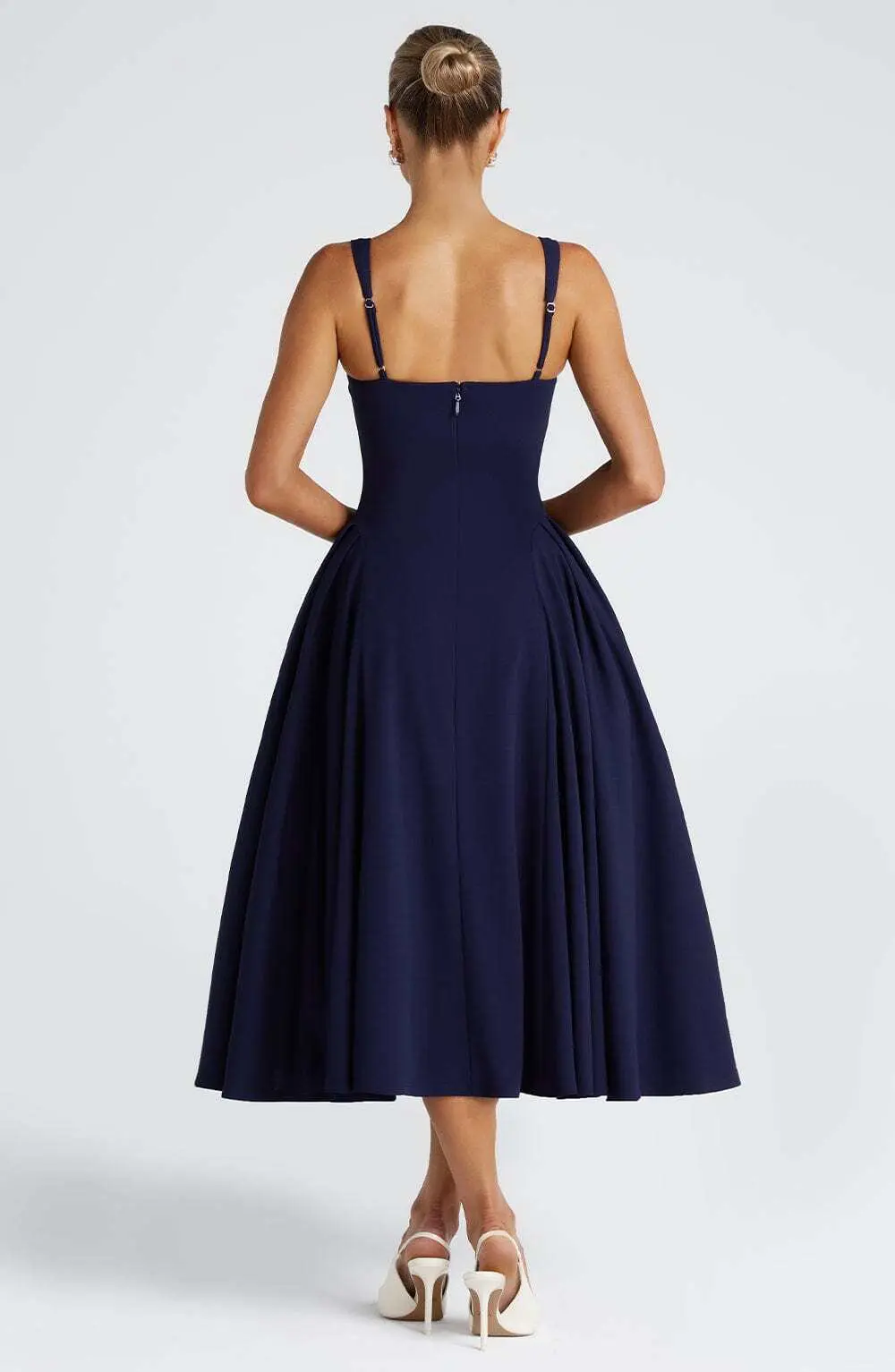 Betty Midi Dress - Navy - Image 3