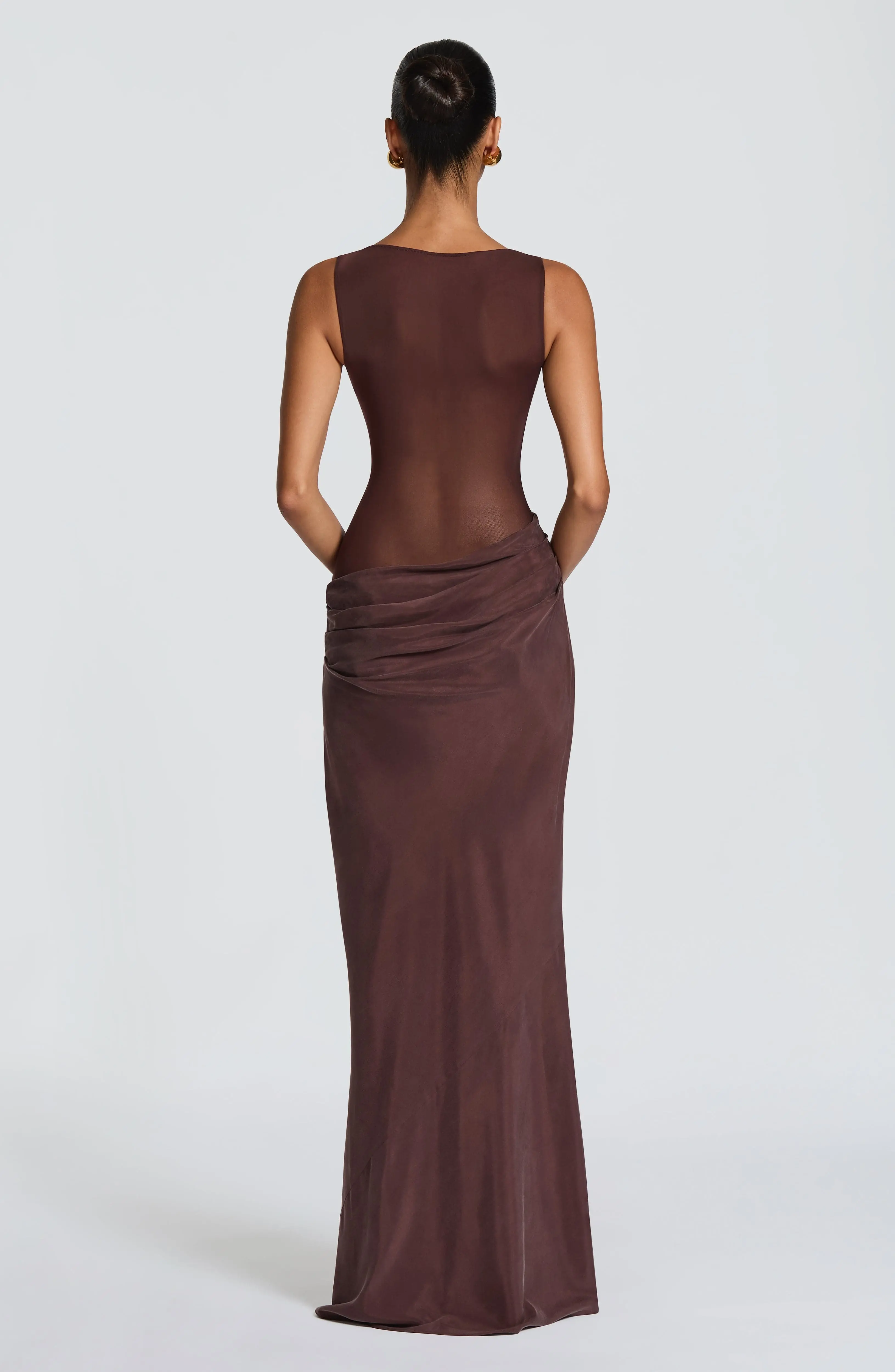 Gracelyn Maxi Dress - Plum Brown - Image 3