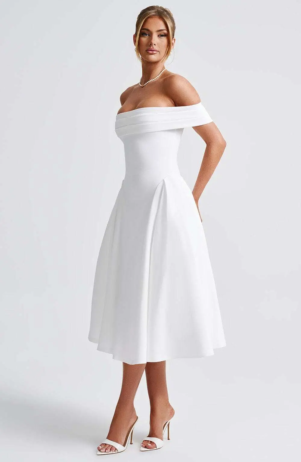 Miranda Midi Dress - Ivory - Image 10