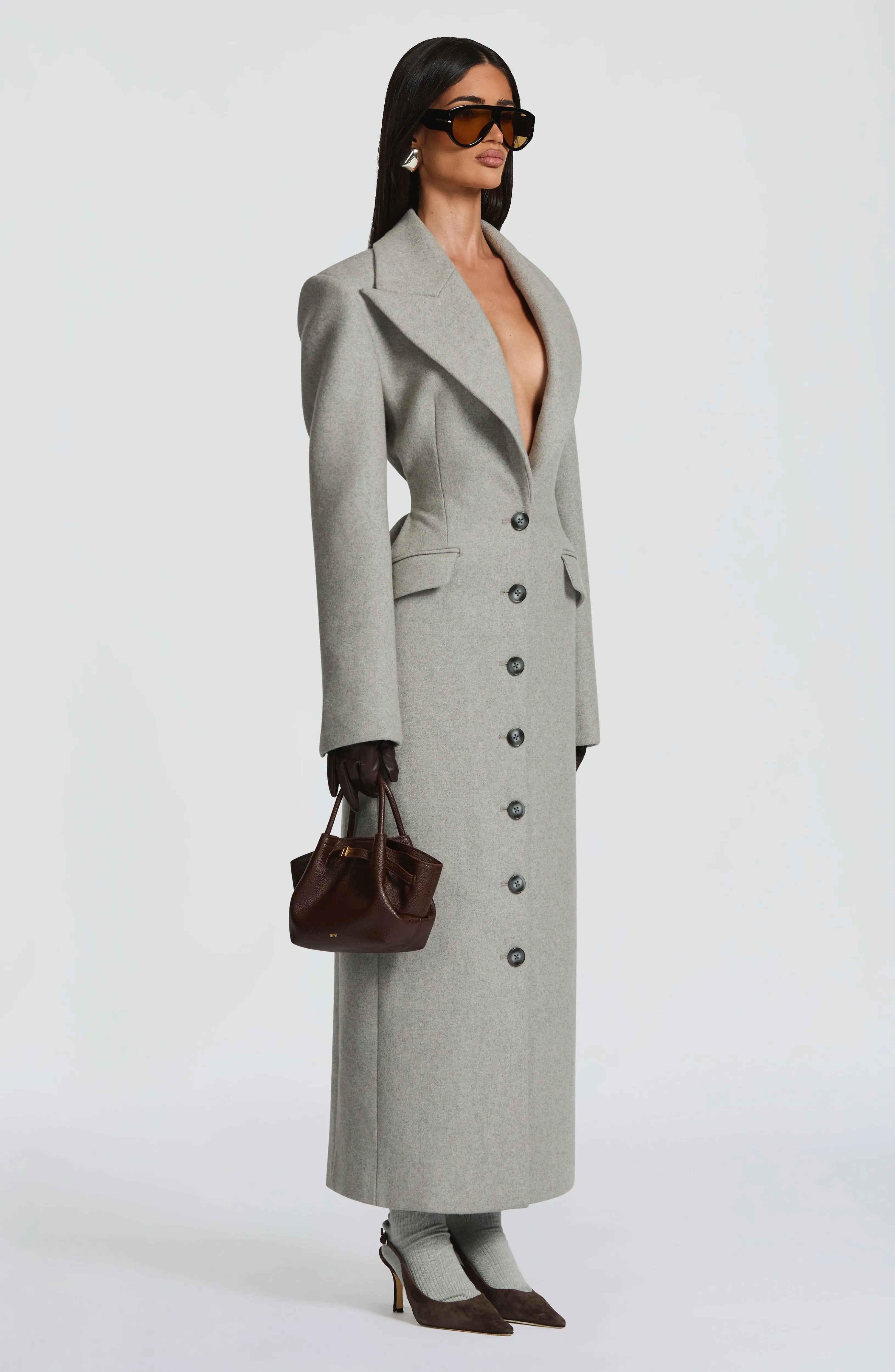 Ursula Coat - Light Grey - Image 3