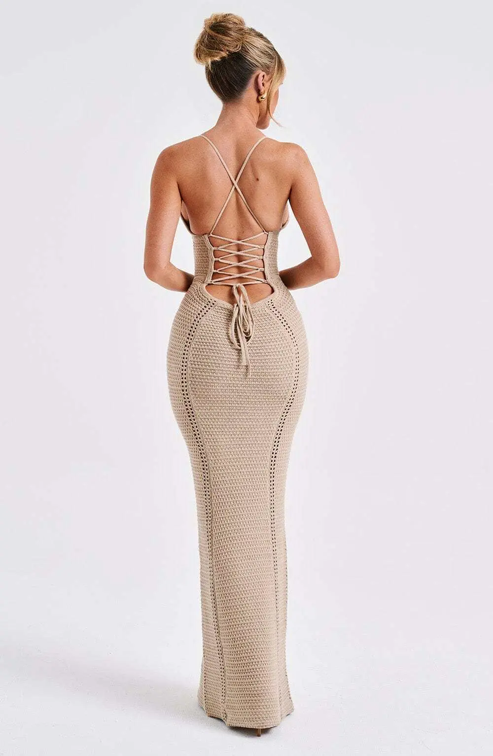 Xanthe Maxi Dress - Beige - Image 12