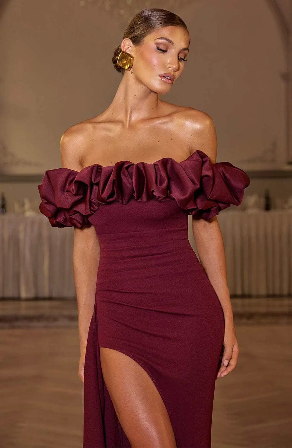 Elsie Maxi Dress - Cherry Lacquer - Image 4