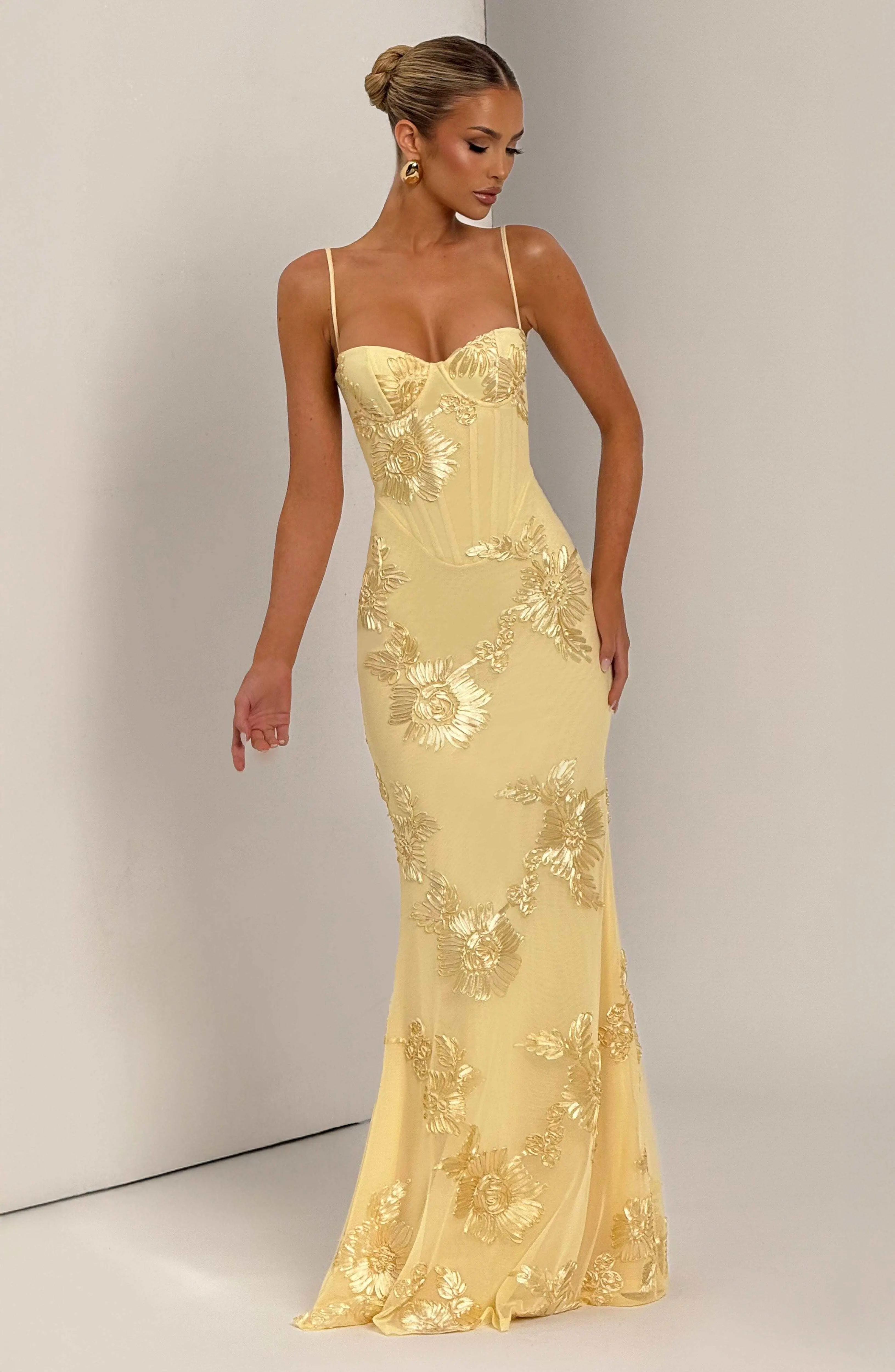 Nefertiti Maxi Dress - Lemon - Image 9