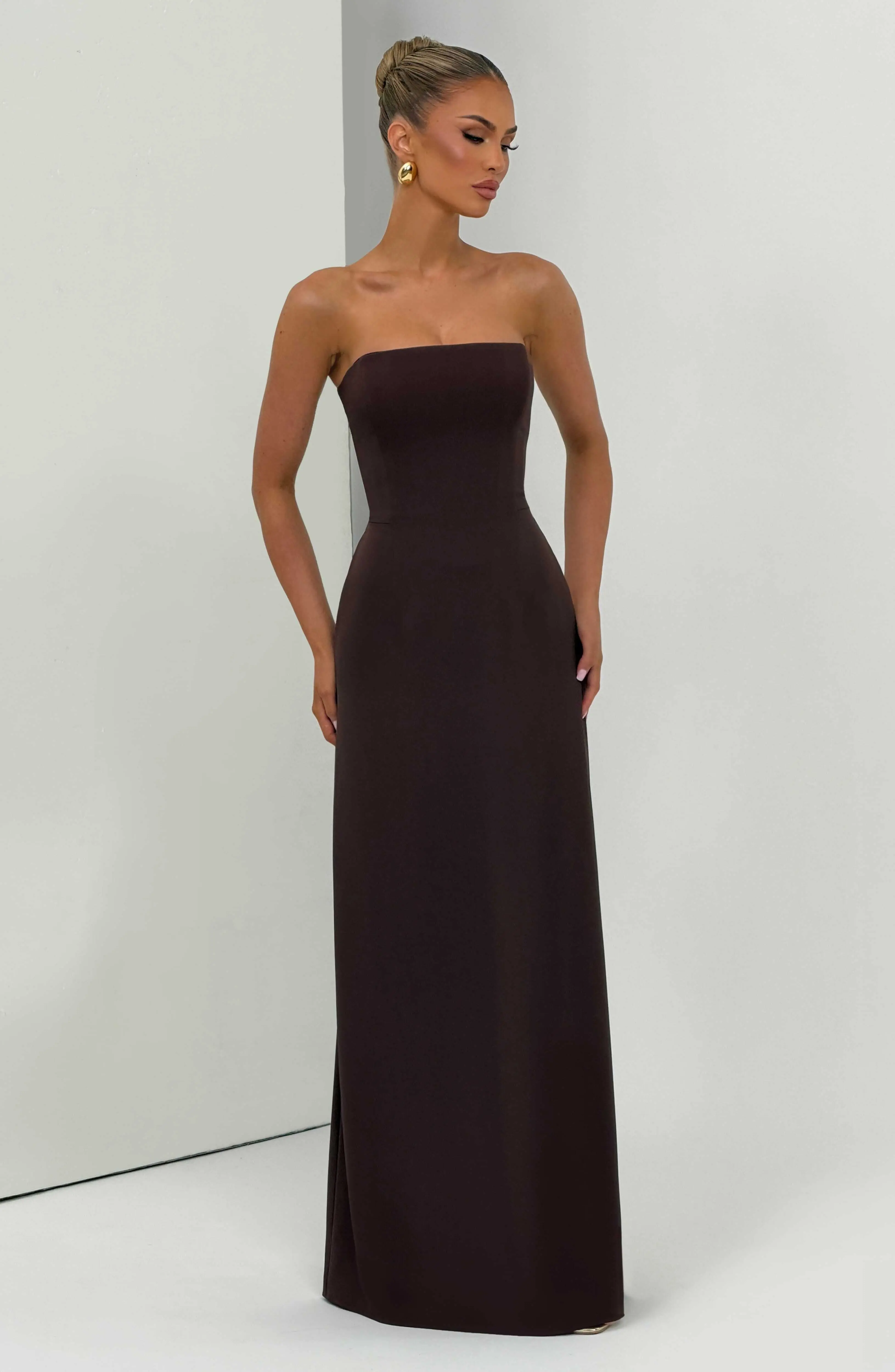Irmina Maxi Dress - Plum Brown - Image 6