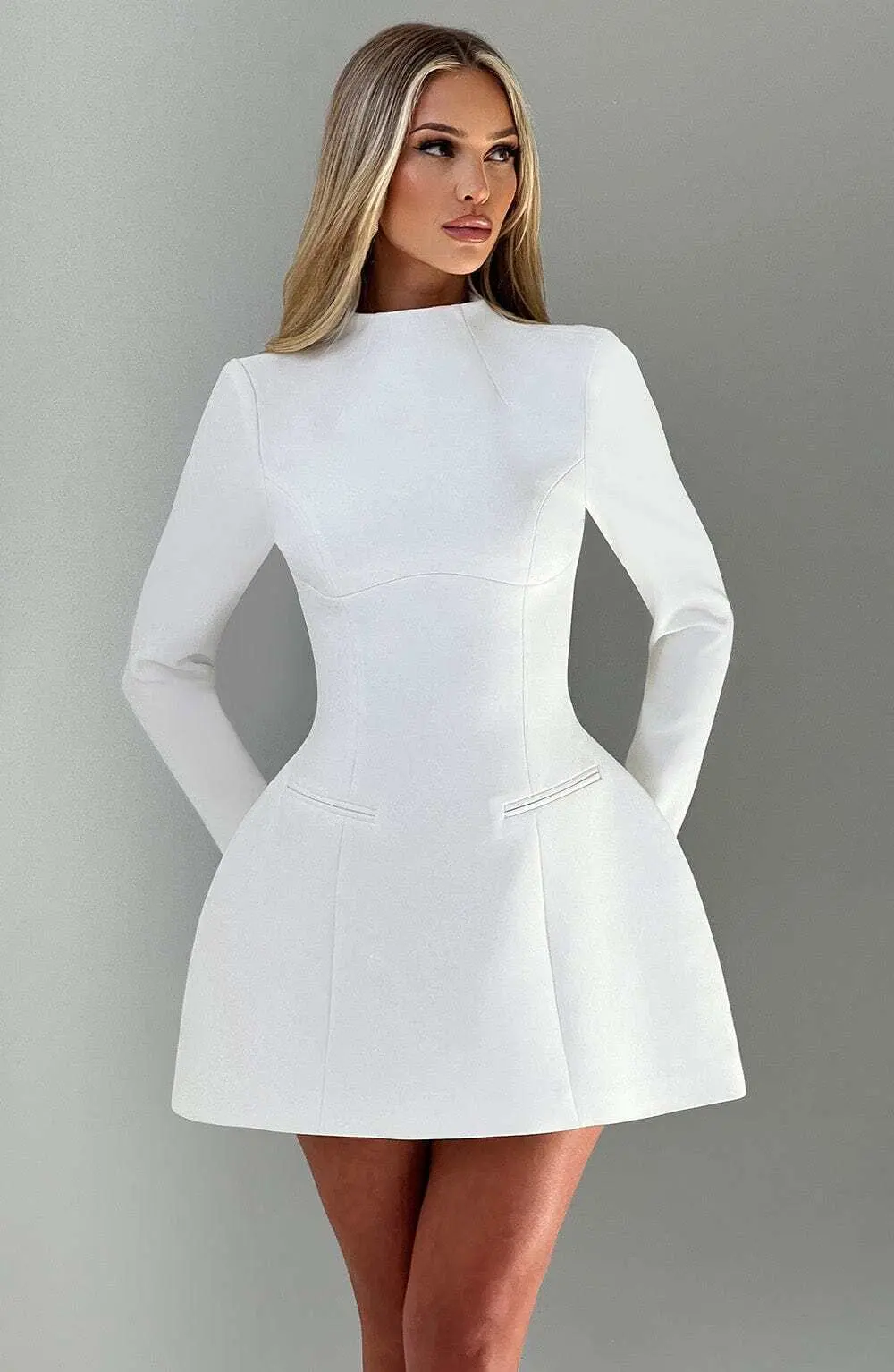 Kelly Mini Dress - Ivory - Image 19