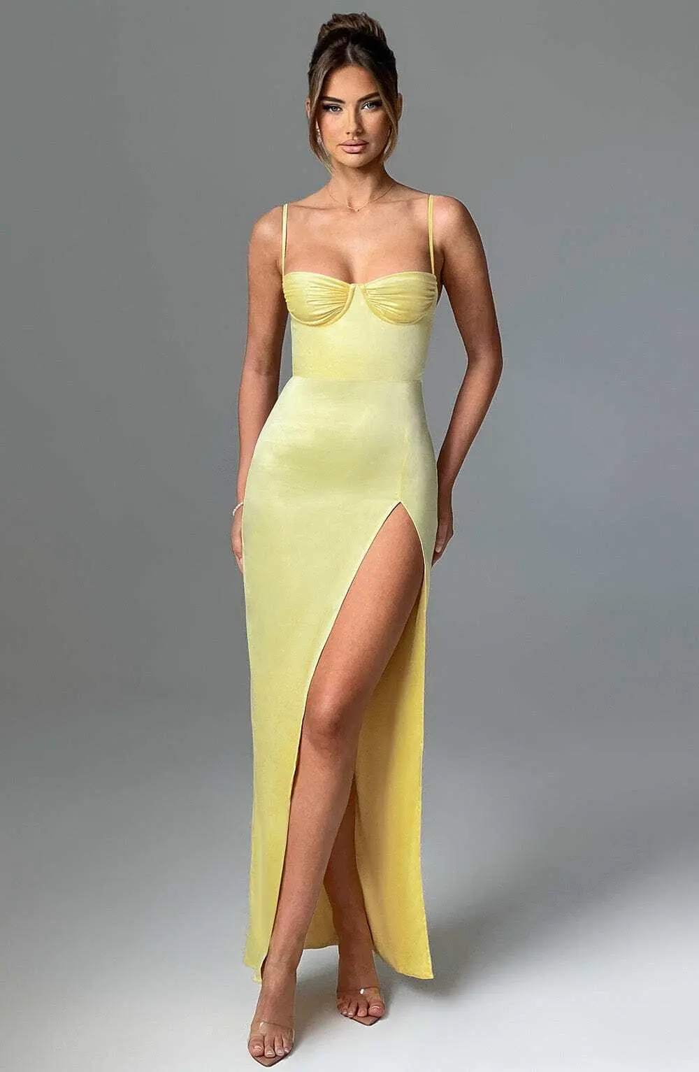 Alora Maxi Dress - Lemon - Image 3