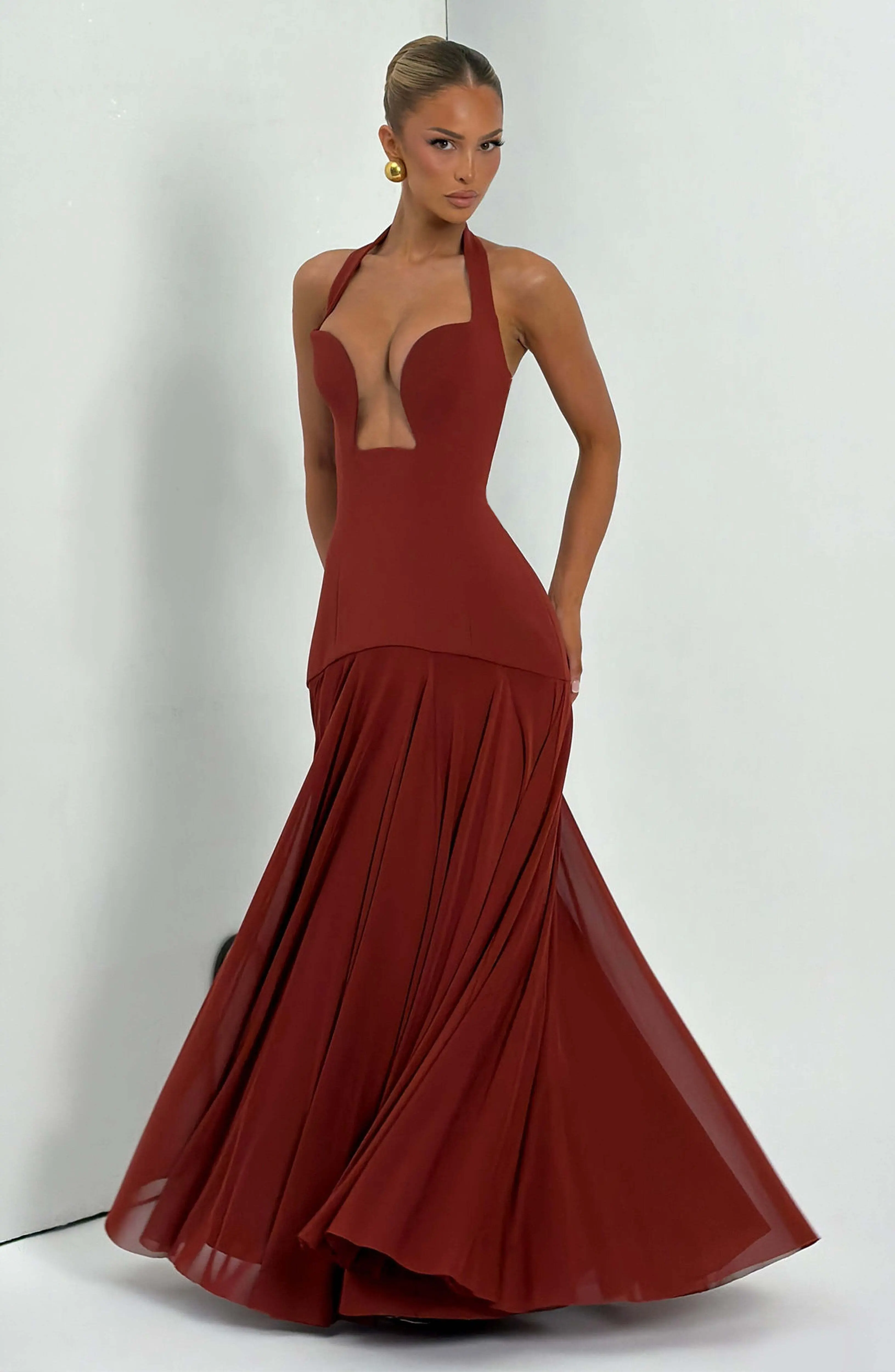 Cyrene Maxi Dress - Deep Rust - Image 8