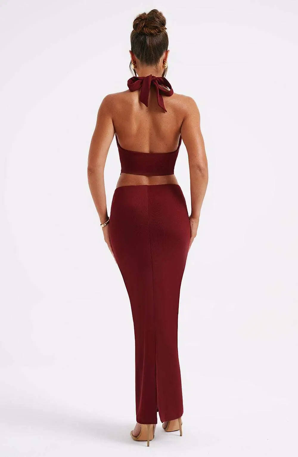 Chrishelle Maxi Skirt - Burgundy - Image 2