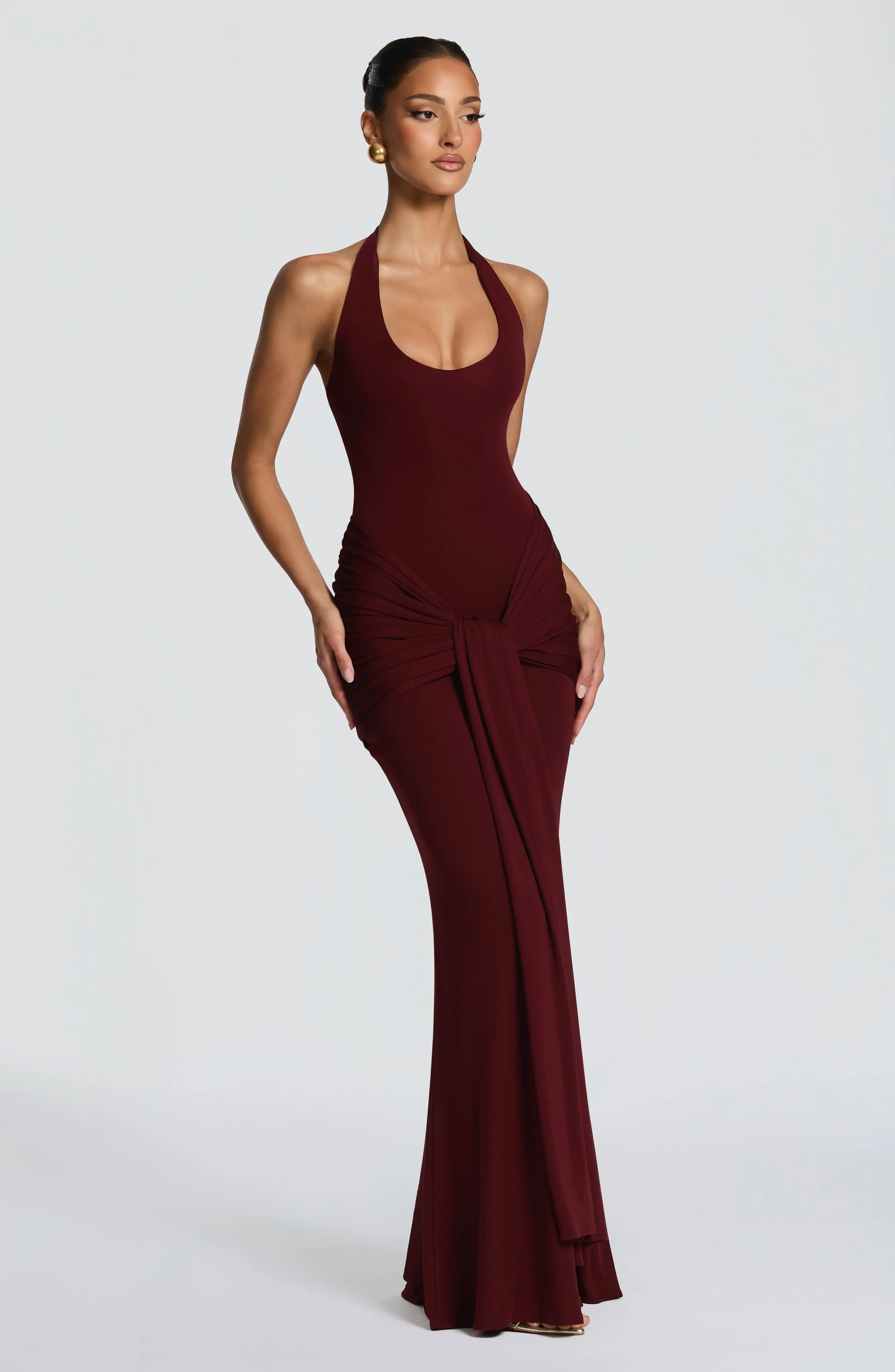 Veneda Maxi Dress - Cherry Lacquer - Image 3