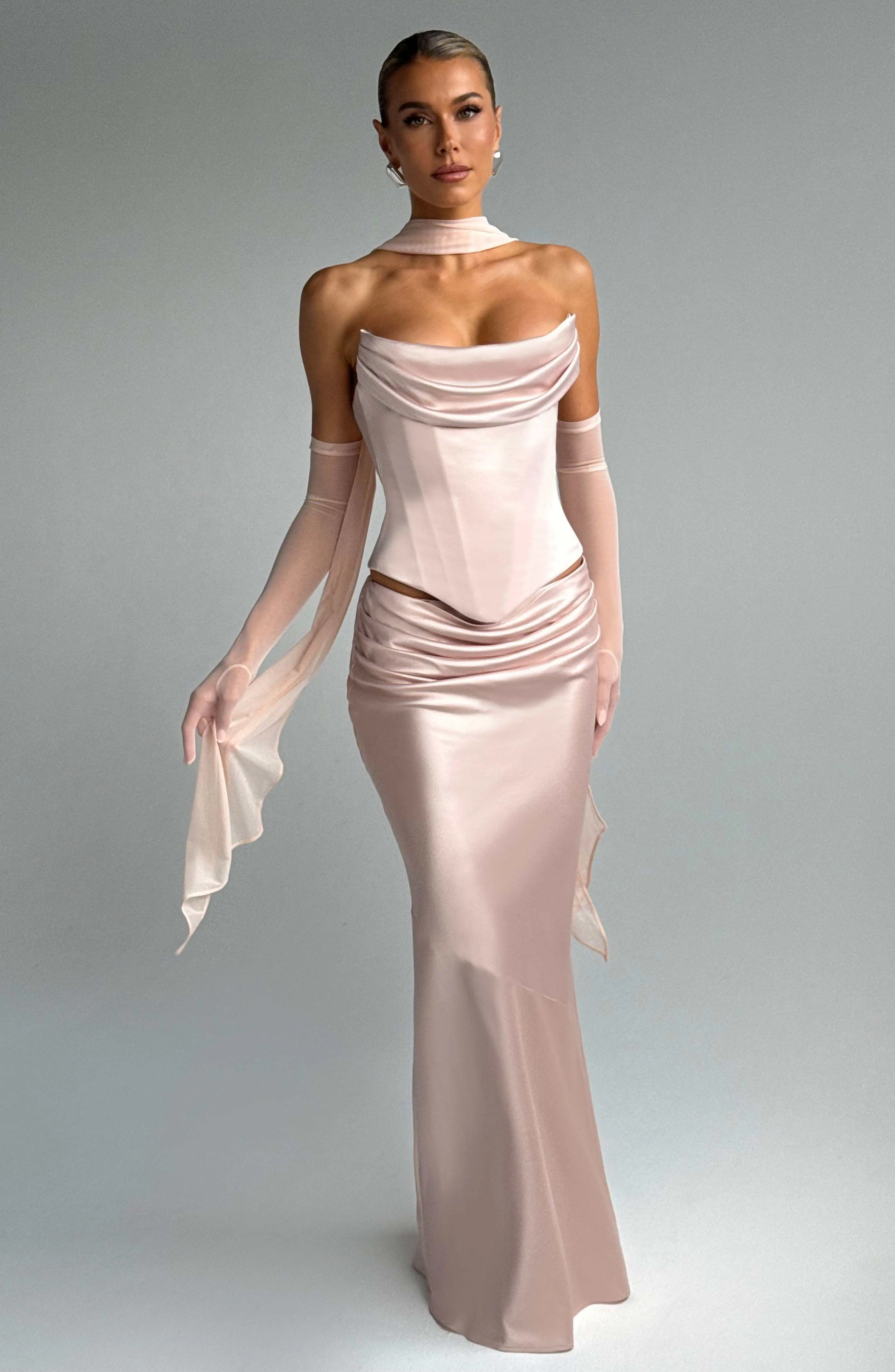 Bernadette Maxi Skirt - Soft Peach - Image 9
