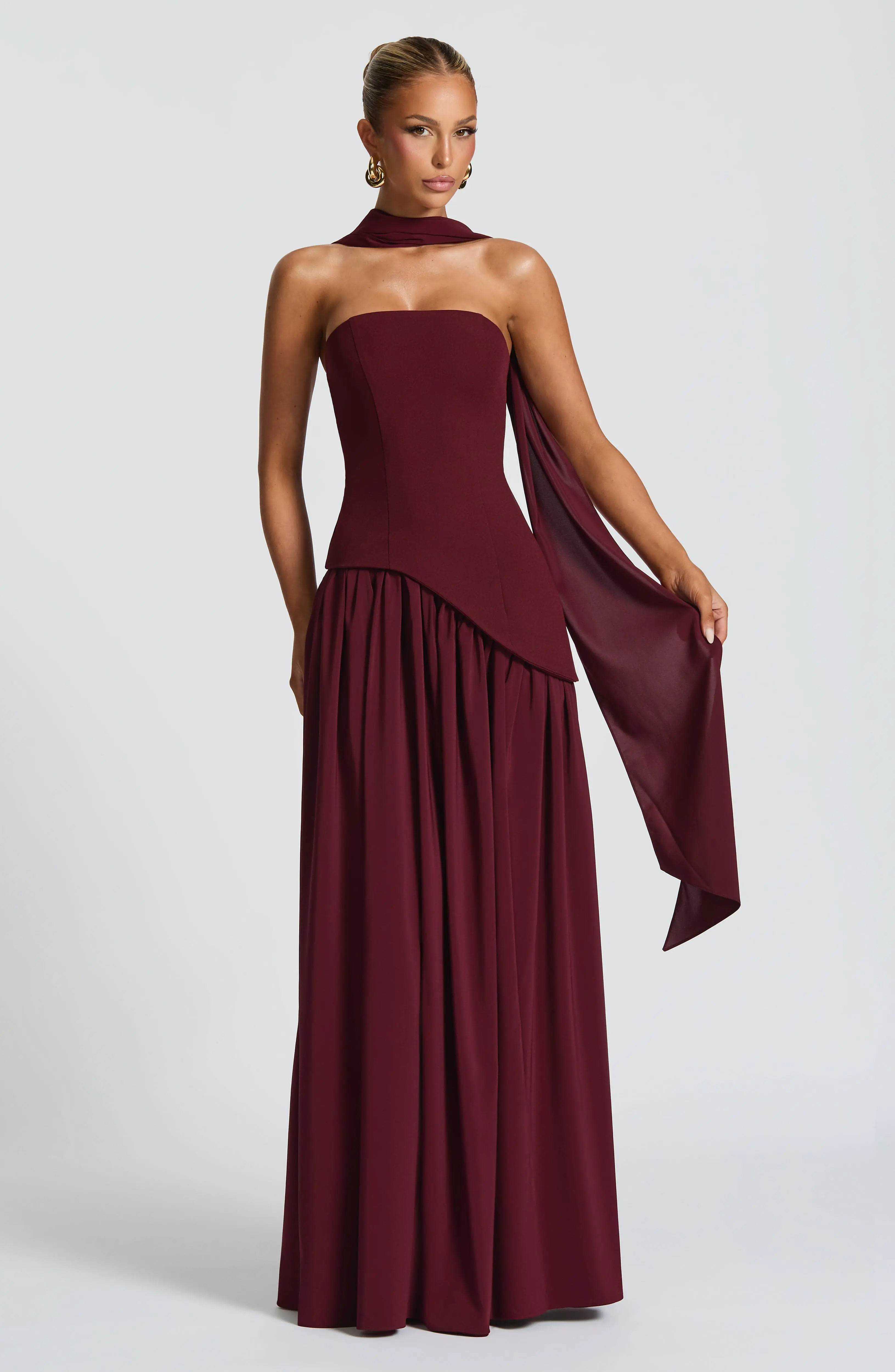 Maliyah Maxi Dress - Cherry Lacquer - Image 4