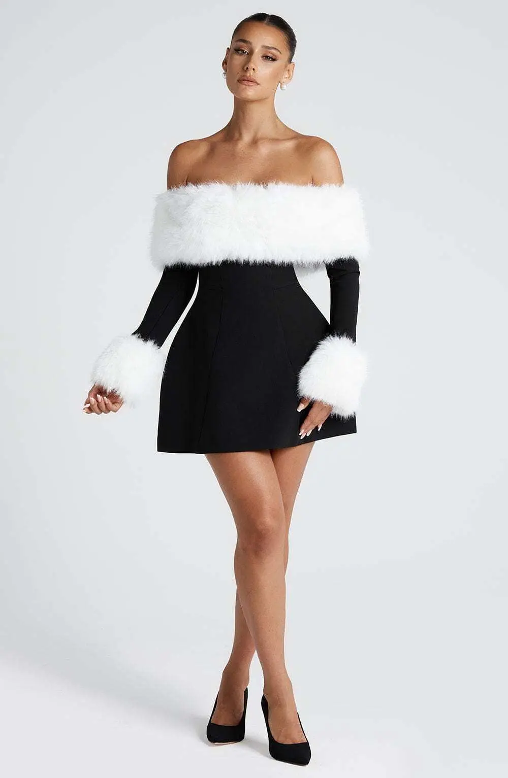 Villanelle Mini Dress - Black/White - Image 8