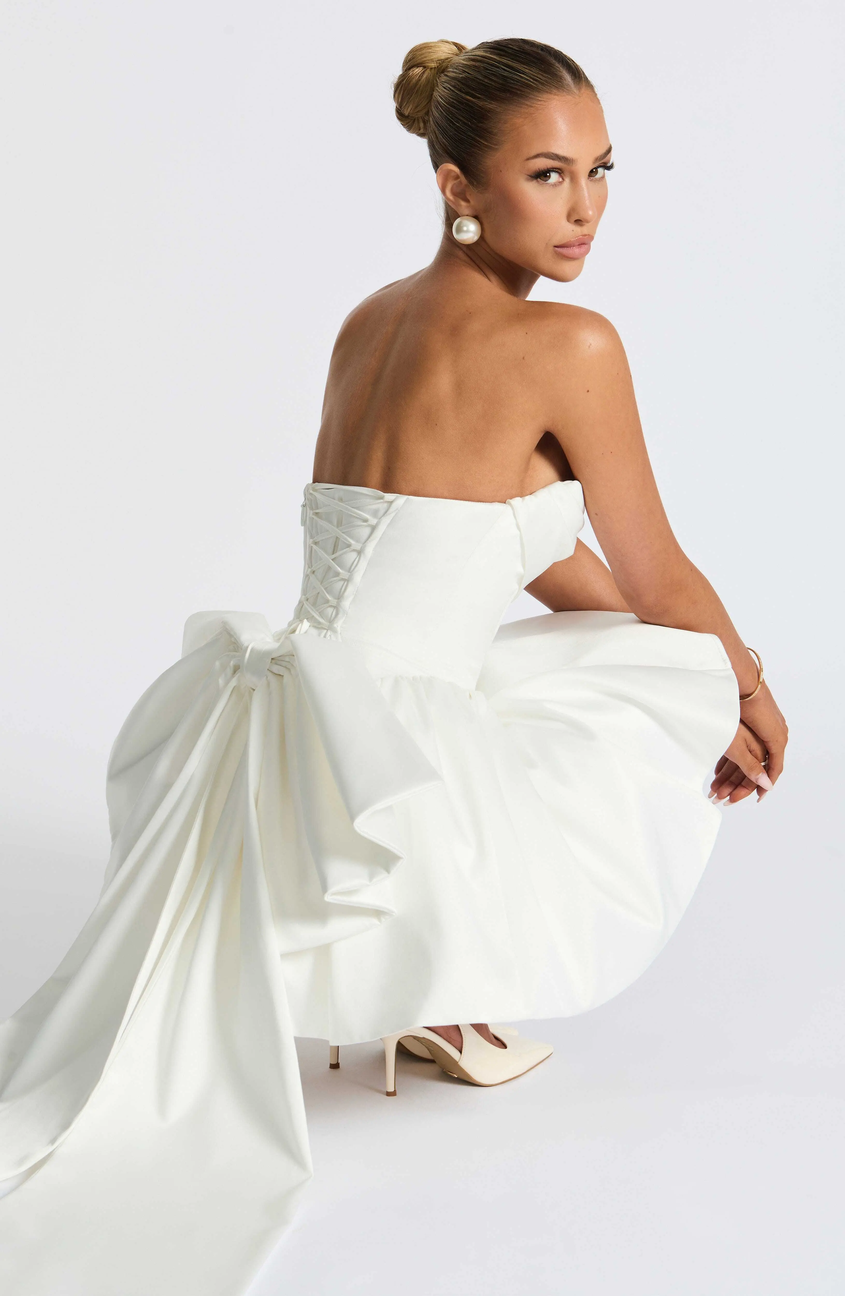 Trinity Mini Dress - Ivory - Image 7