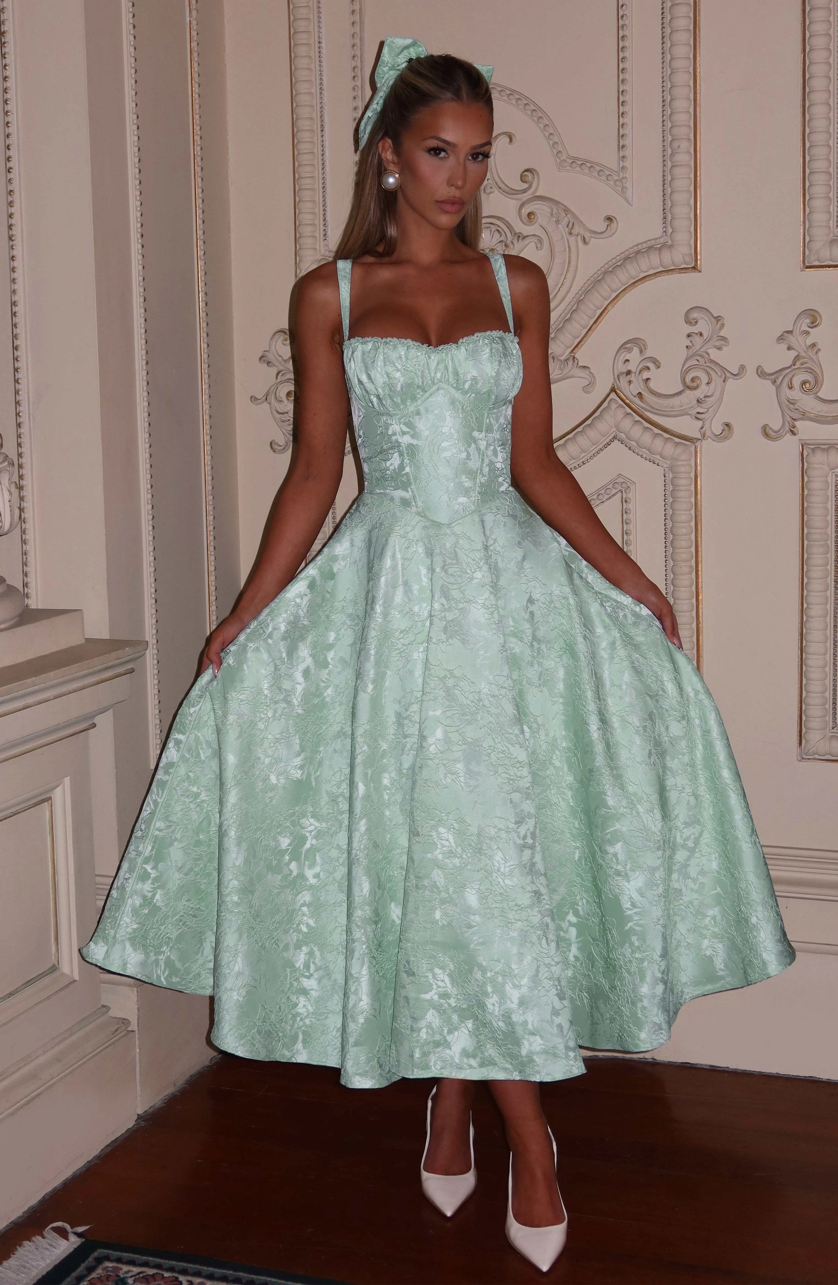 Amity Midi Dress - Mint - Image 3