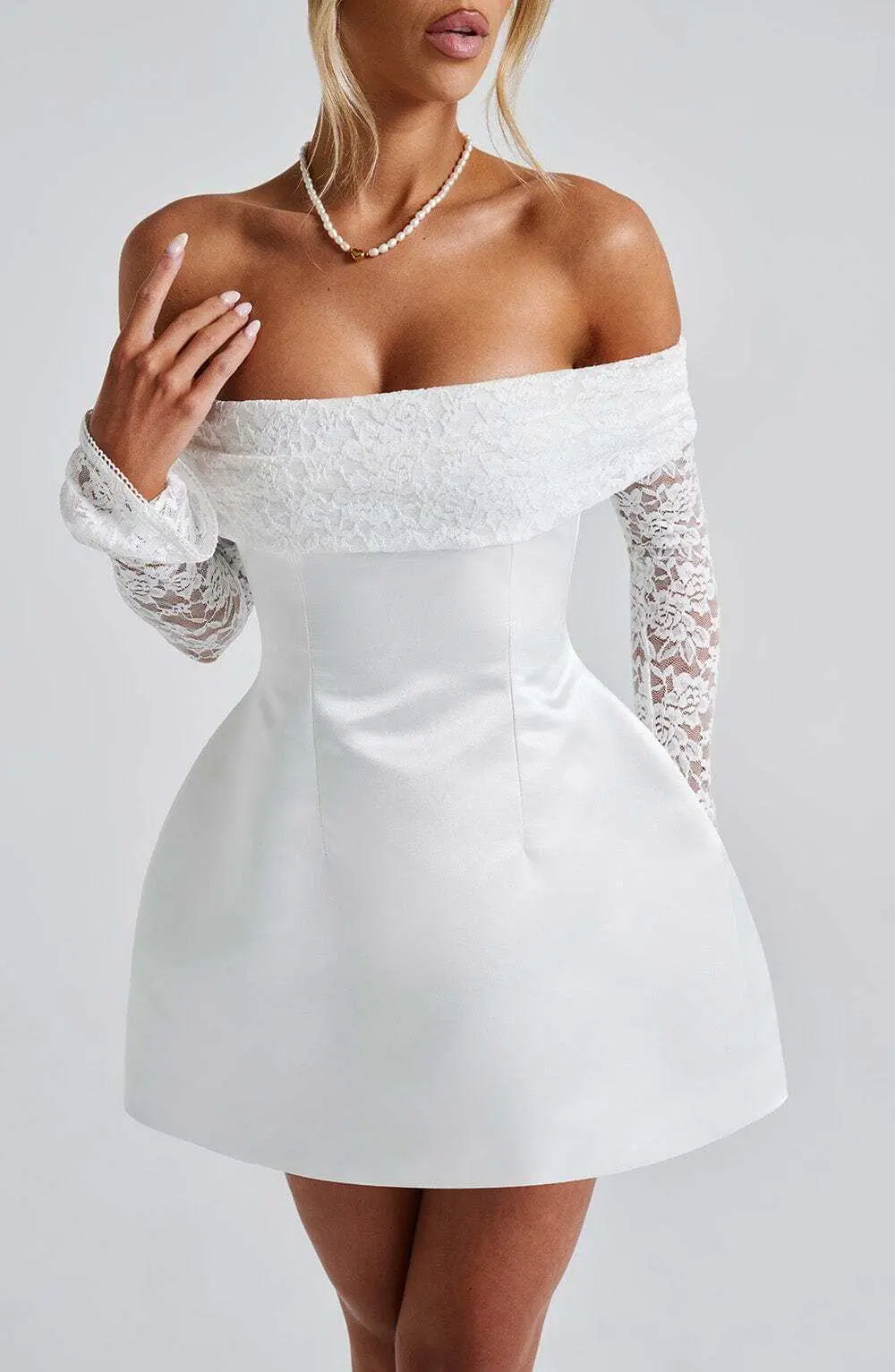 Georgianna Mini Dress - Ivory - Image 6